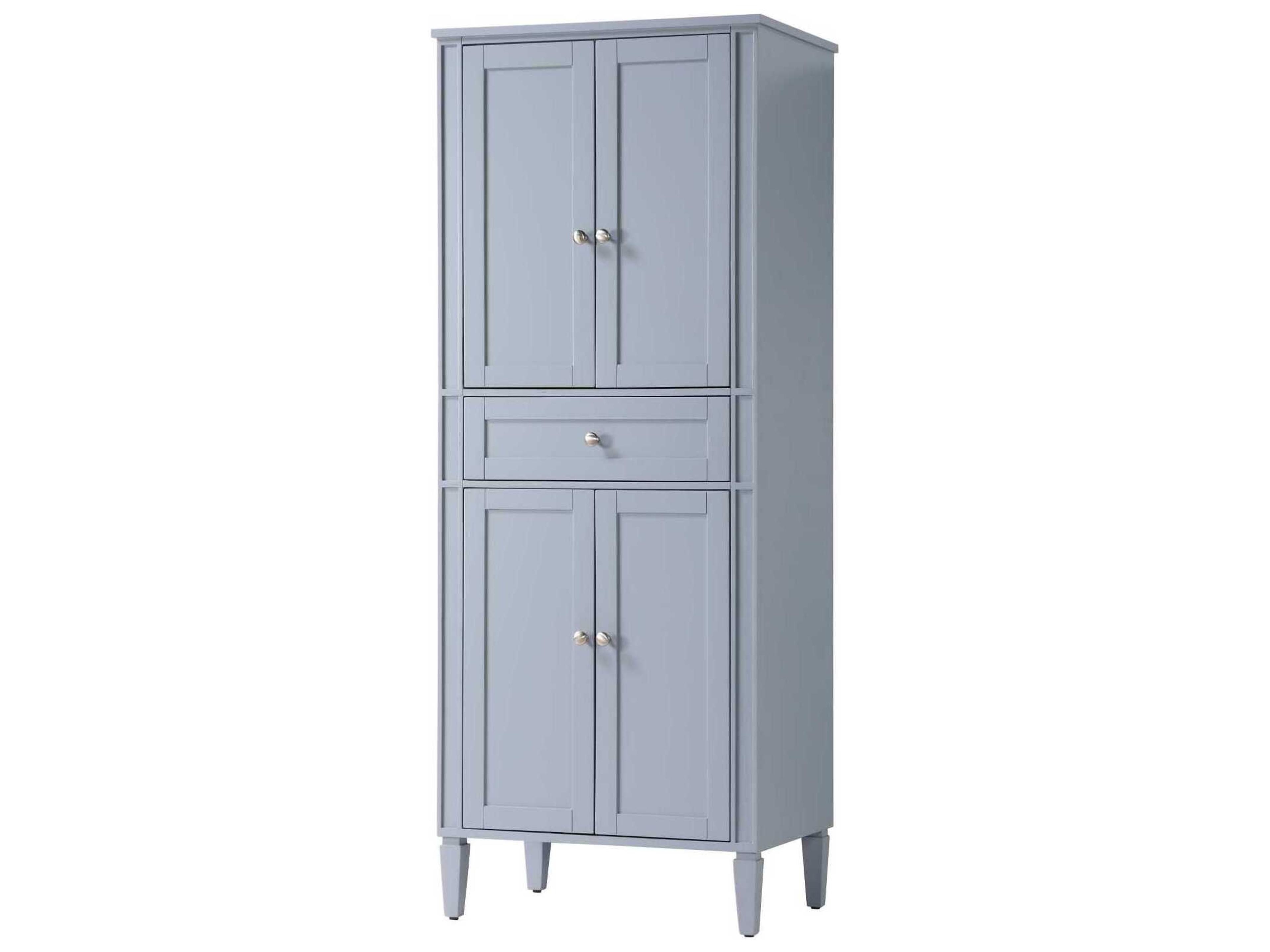 Elegant Lighting Park Avenue Grey Rubberwood Bath Storage Cabinet