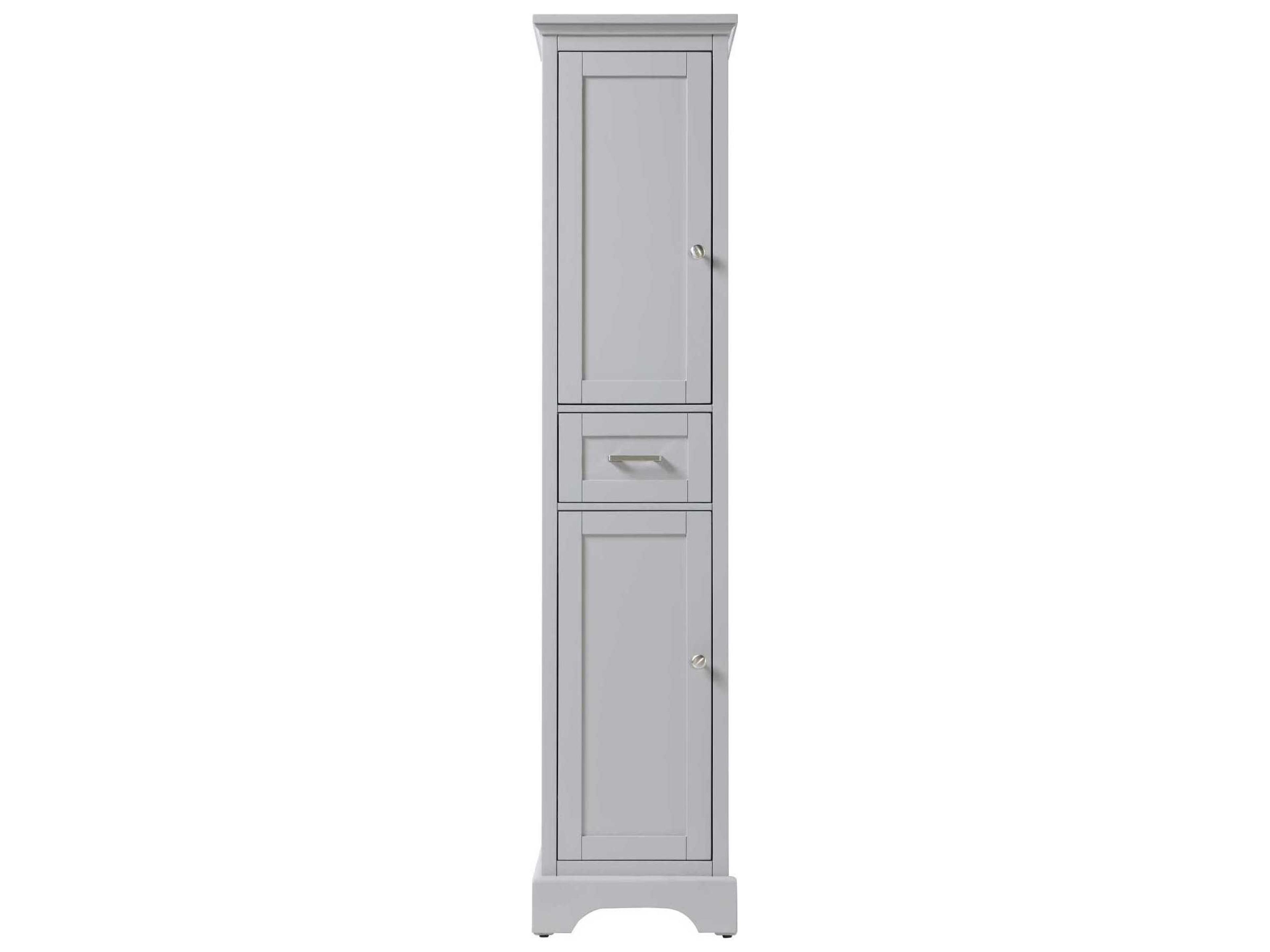 Americana Grey Rubberwood Bath Storage Cabinet