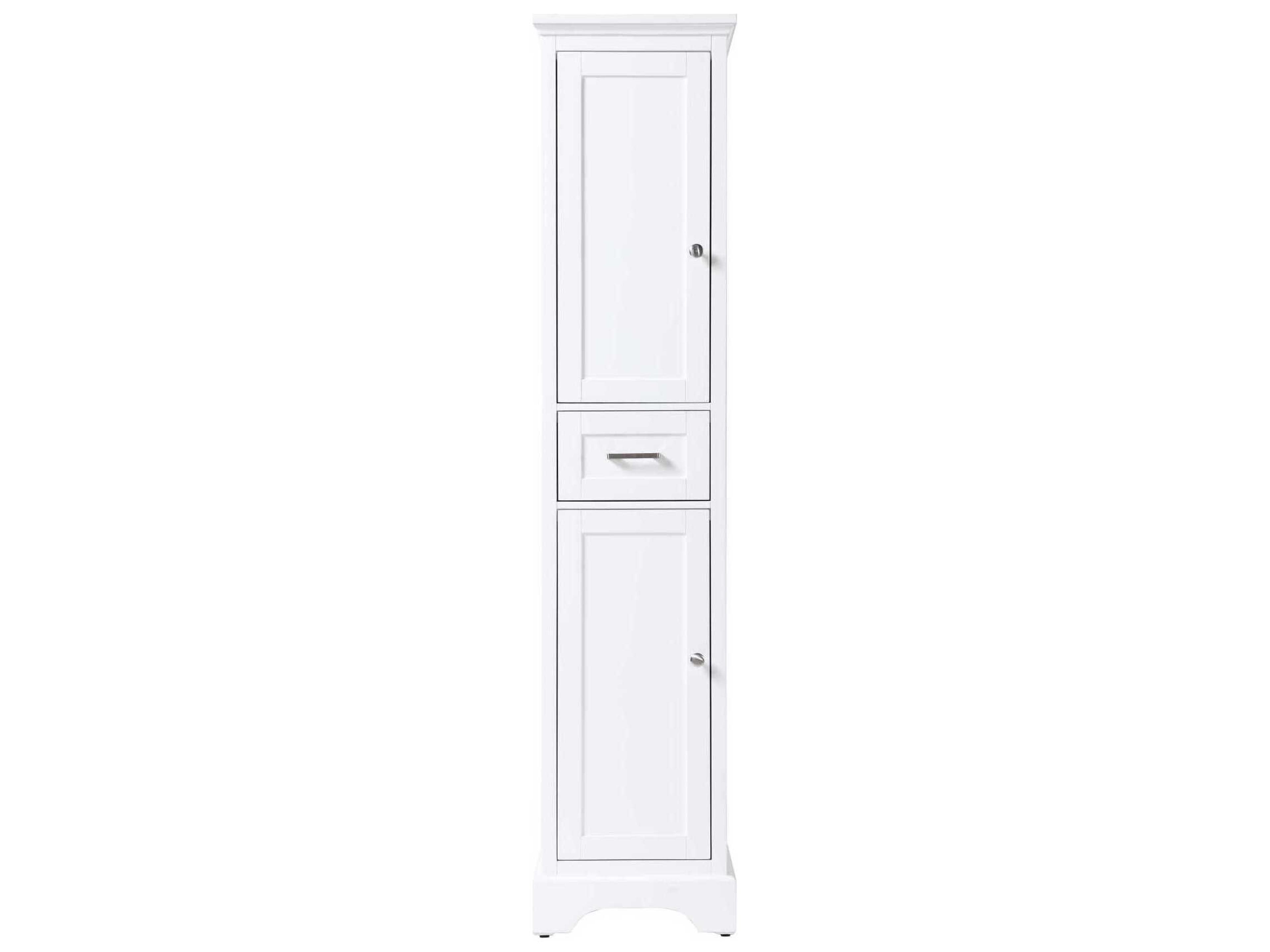 Americana White Rubberwood Bath Storage Cabinet