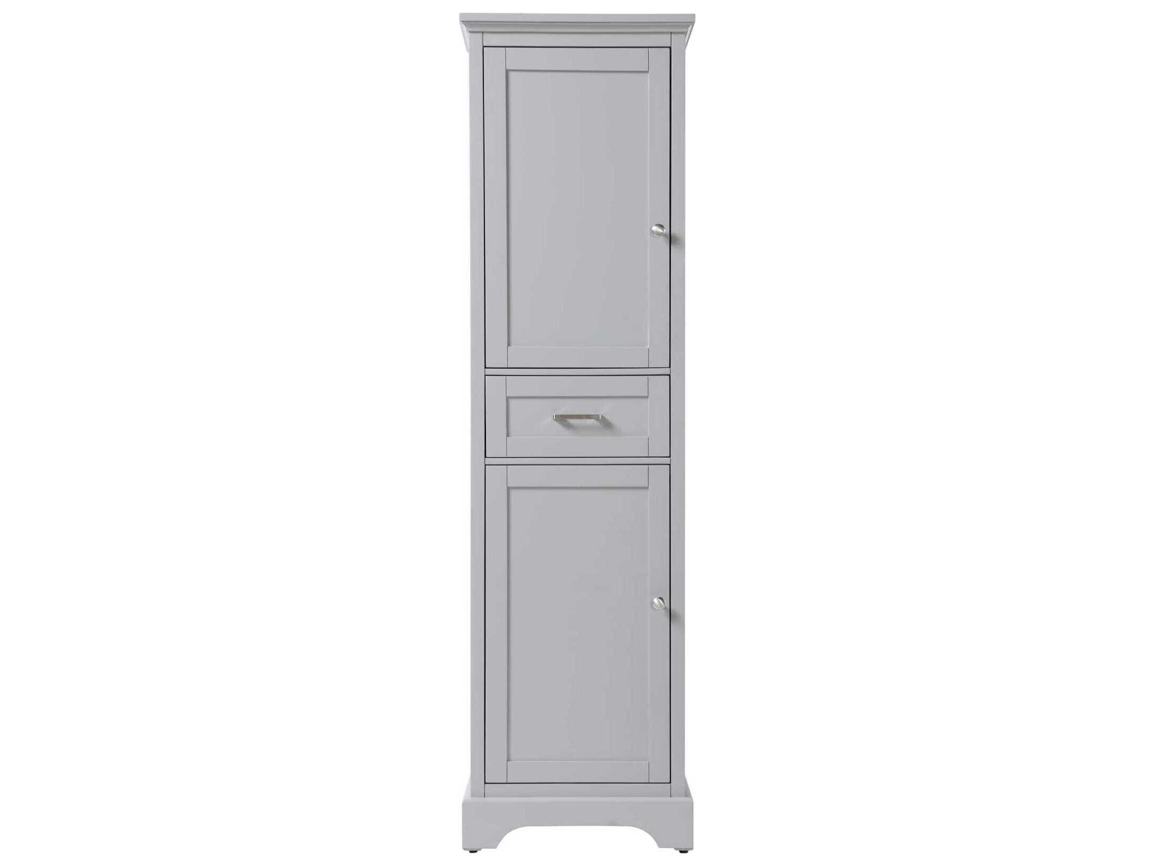 Americana Grey Rubberwood Bath Storage Cabinet