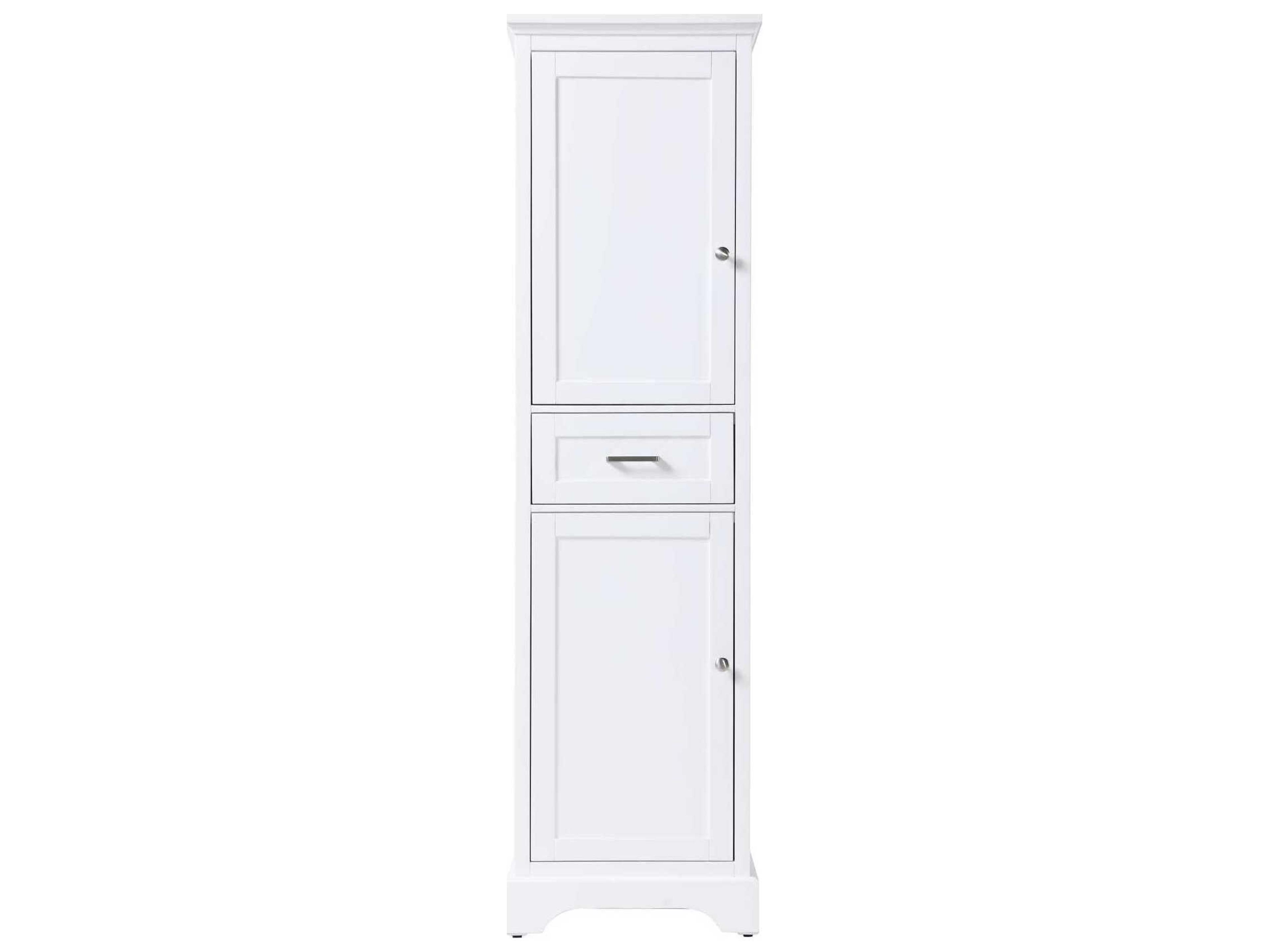 Americana White Rubberwood Bath Storage Cabinet