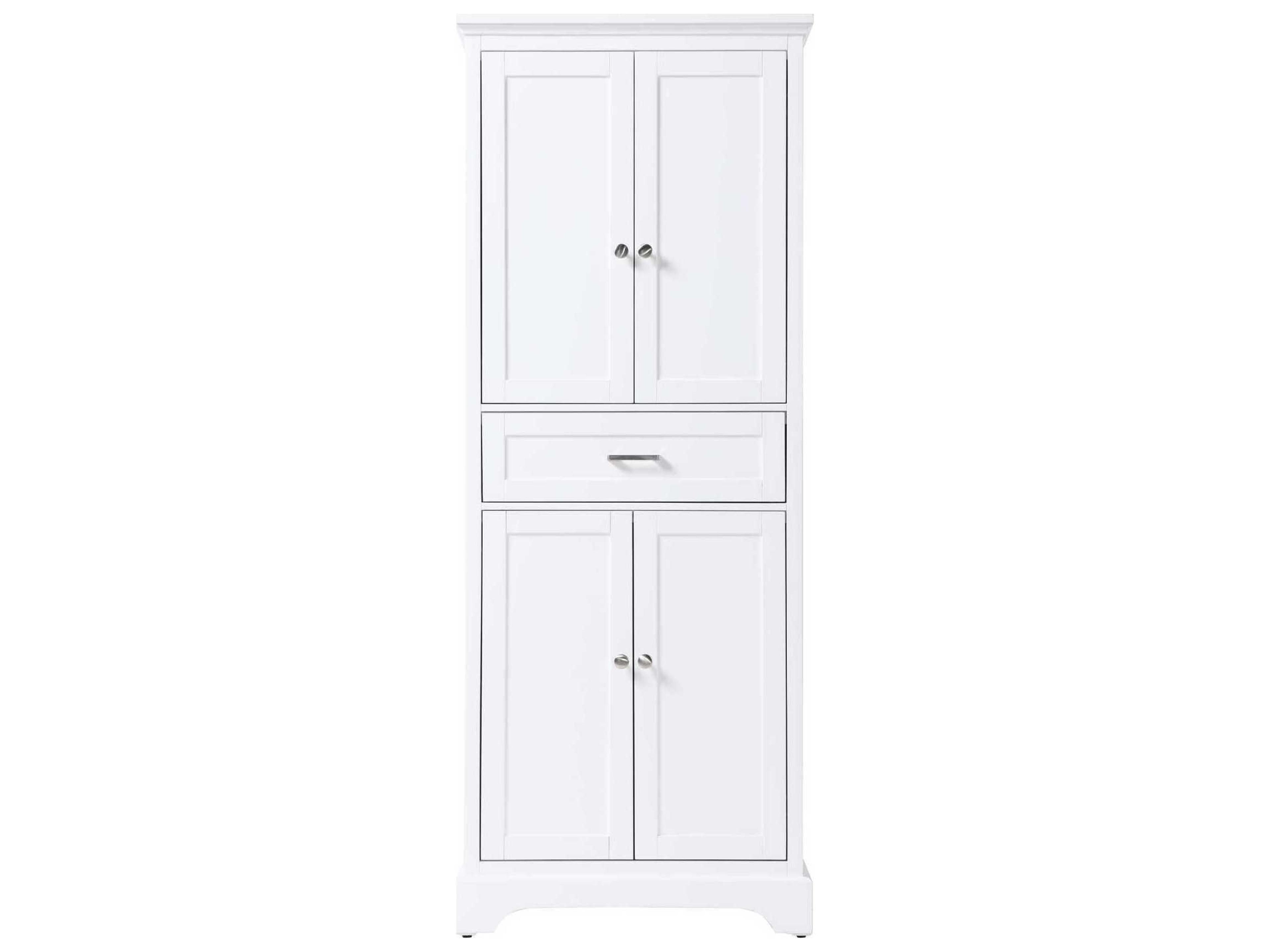 Americana White Rubberwood Bath Storage Cabinet