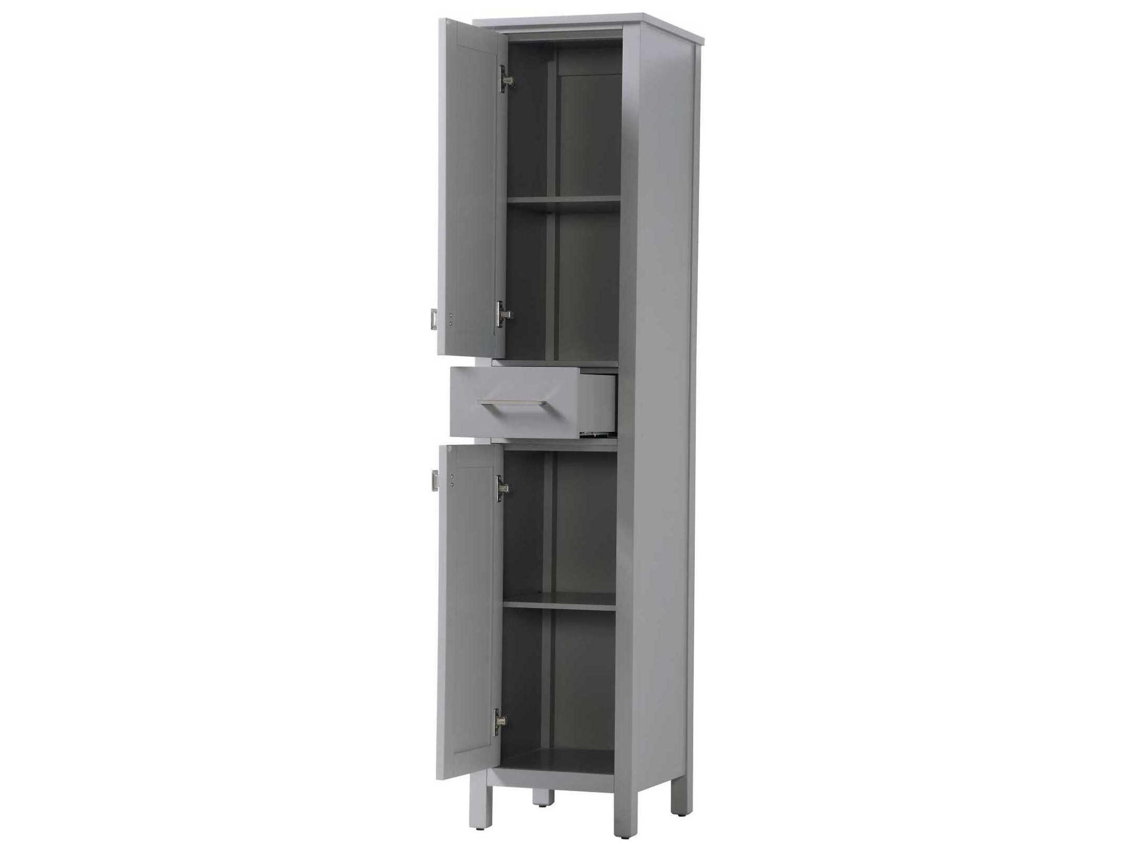 Elegant Lighting Irene Grey Rubberwood Bath Storage Cabinet