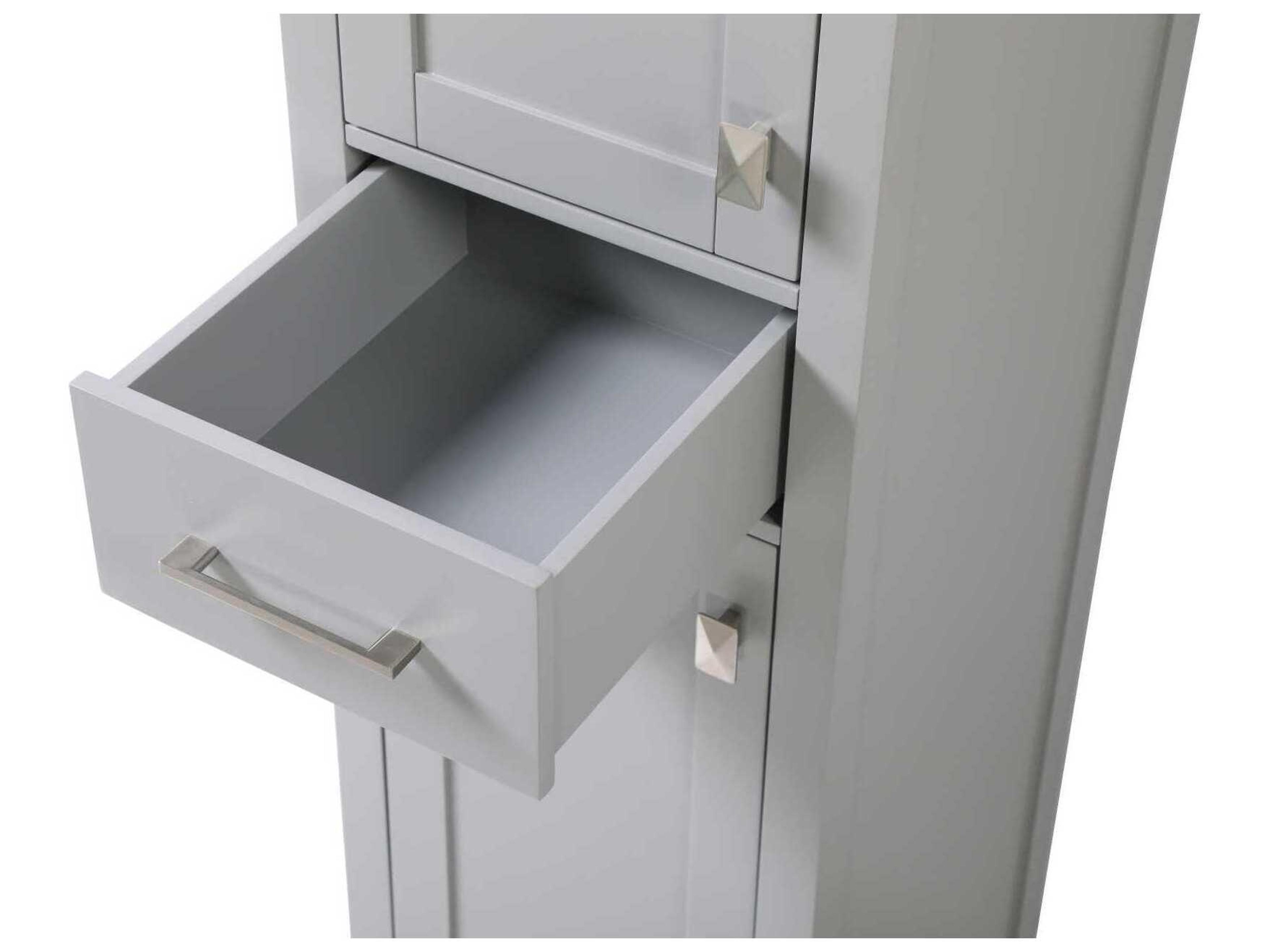 Elegant Lighting Irene Grey Rubberwood Bath Storage Cabinet