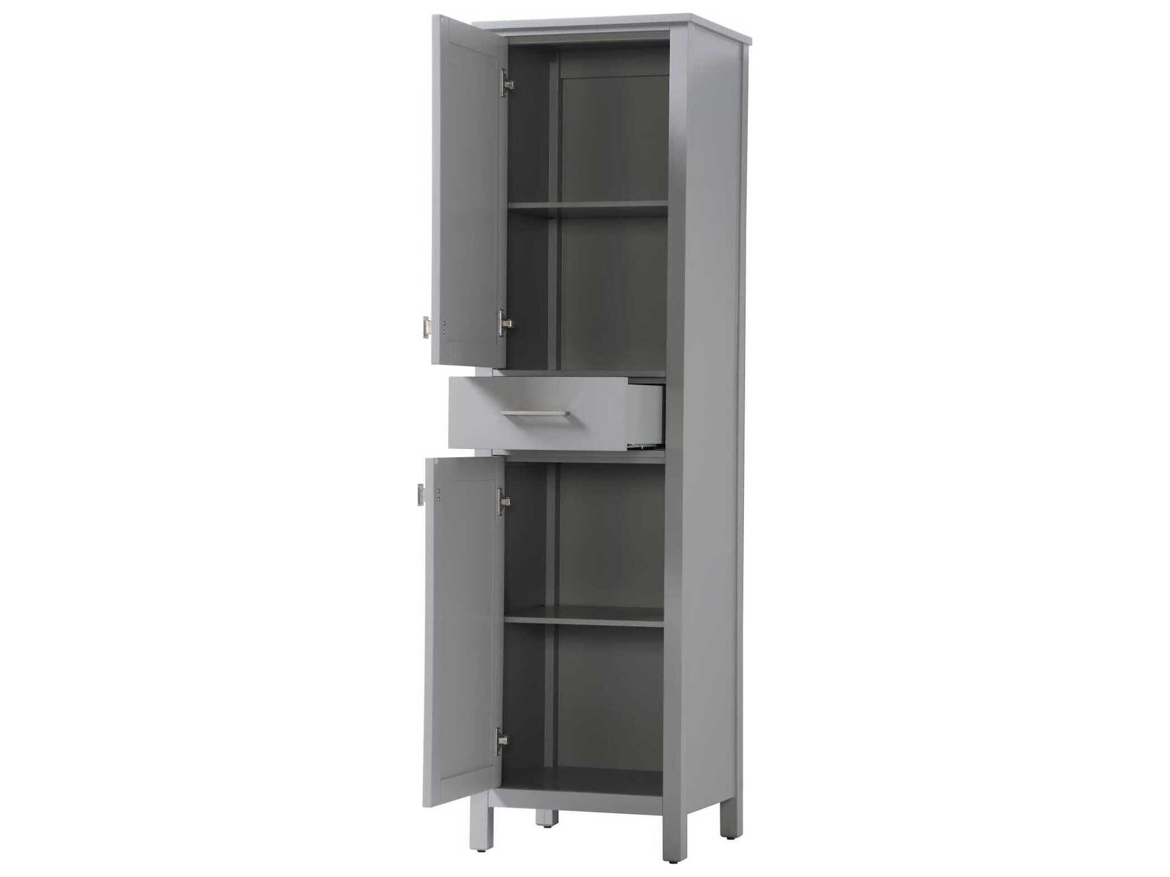Elegant Lighting Irene Grey Rubberwood Bath Storage Cabinet