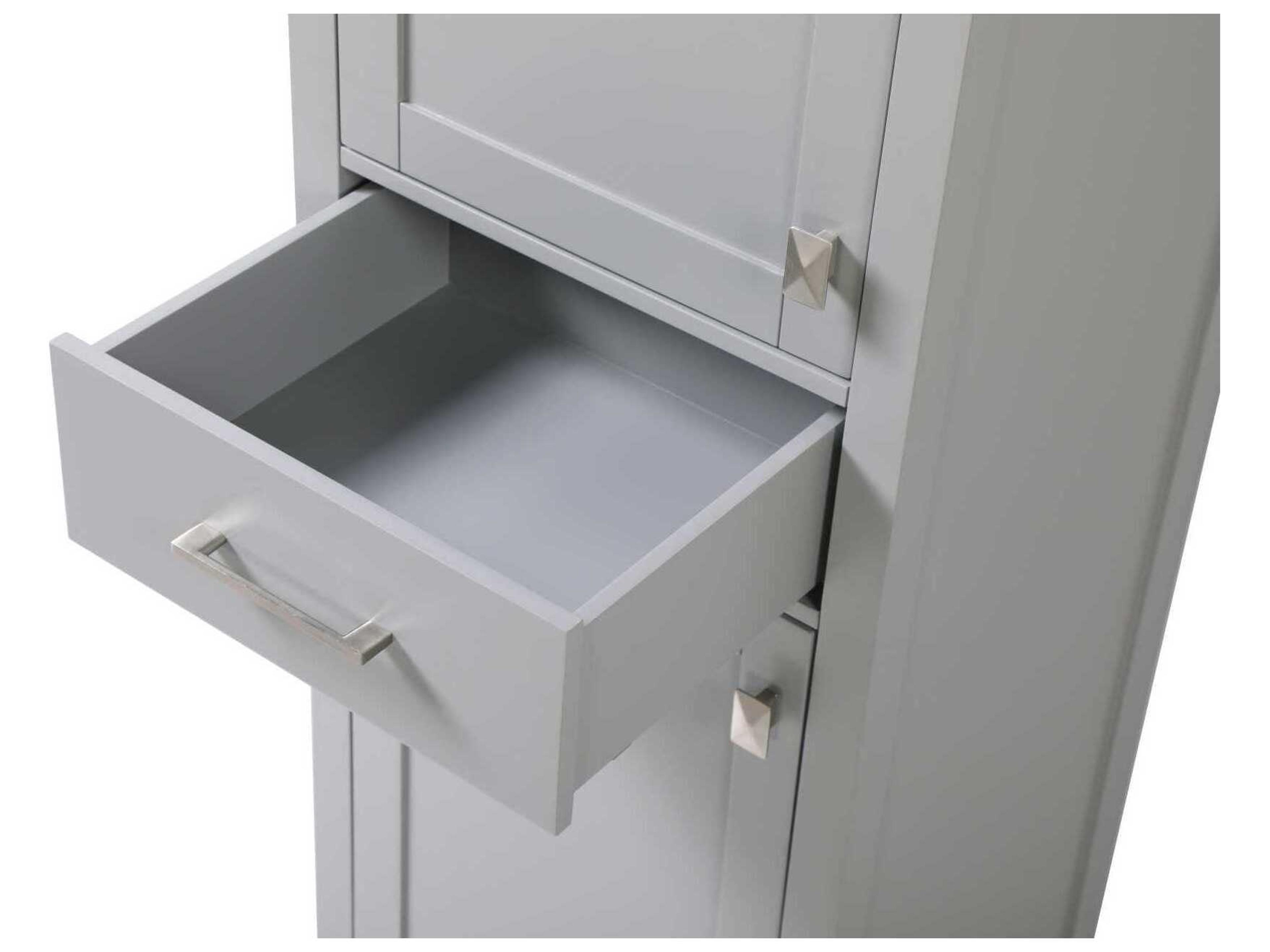 Elegant Lighting Irene Grey Rubberwood Bath Storage Cabinet