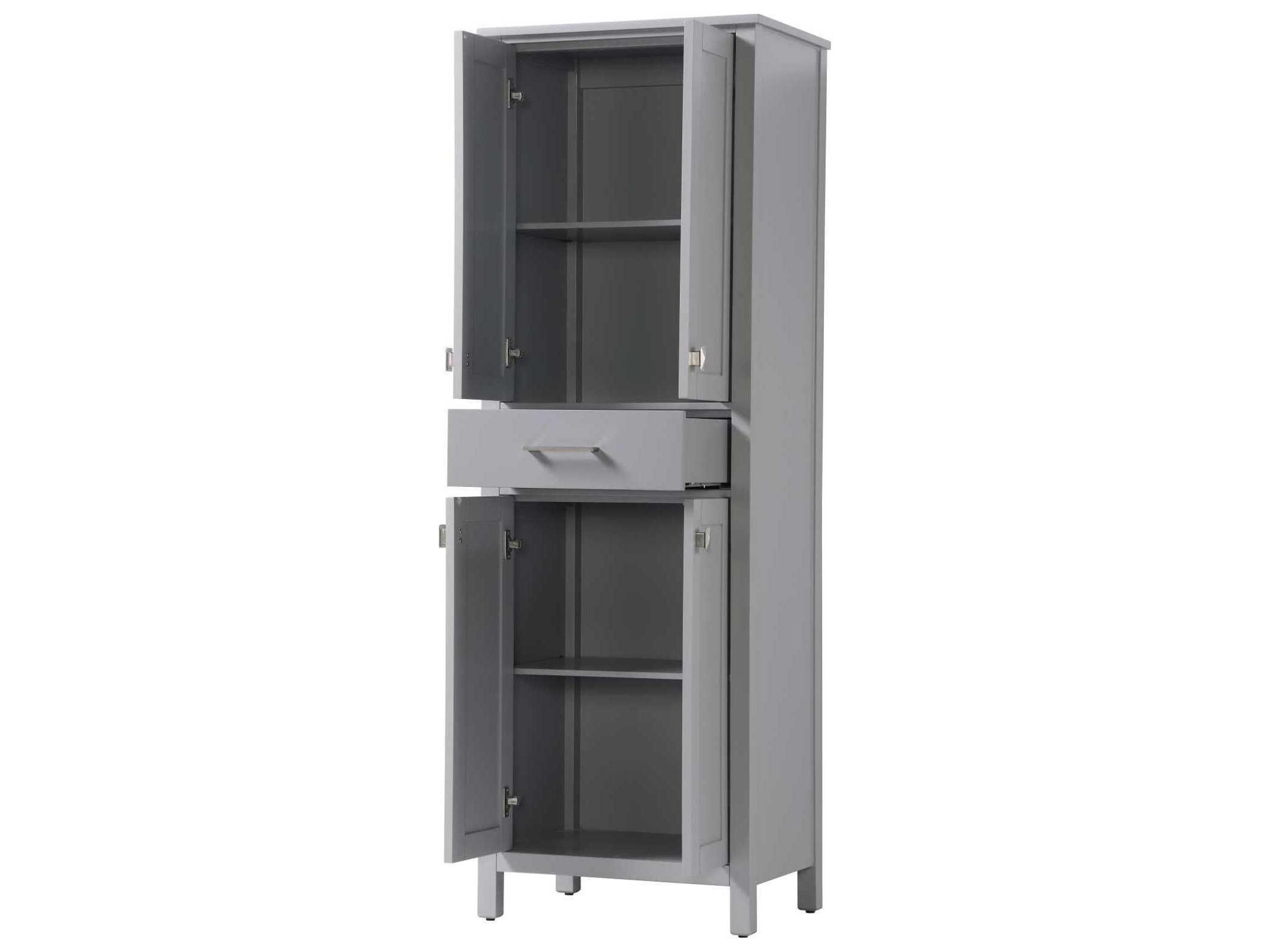 Elegant Lighting Irene Grey Rubberwood Bath Storage Cabinet