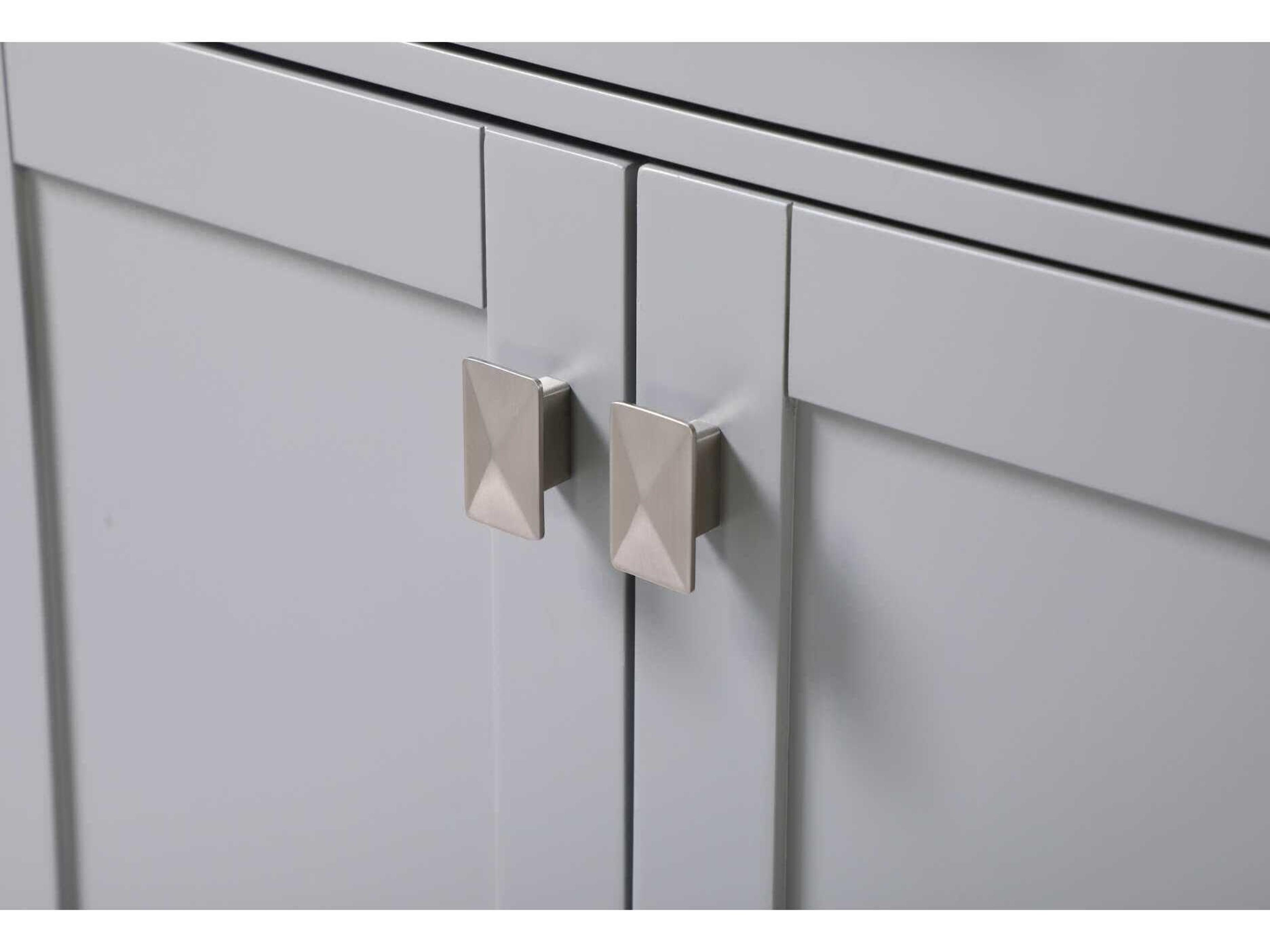 Elegant Lighting Irene Grey Rubberwood Bath Storage Cabinet