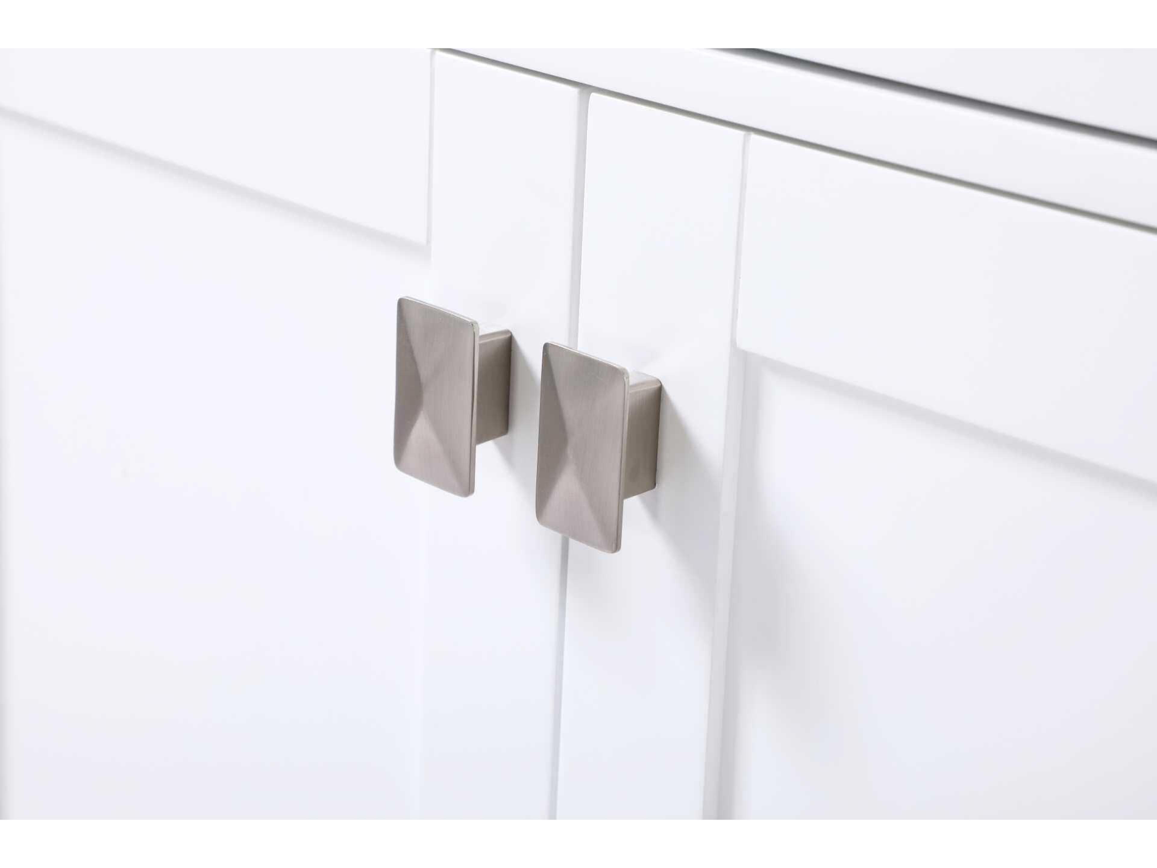 Elegant Lighting Irene White Rubberwood Bath Storage Cabinet