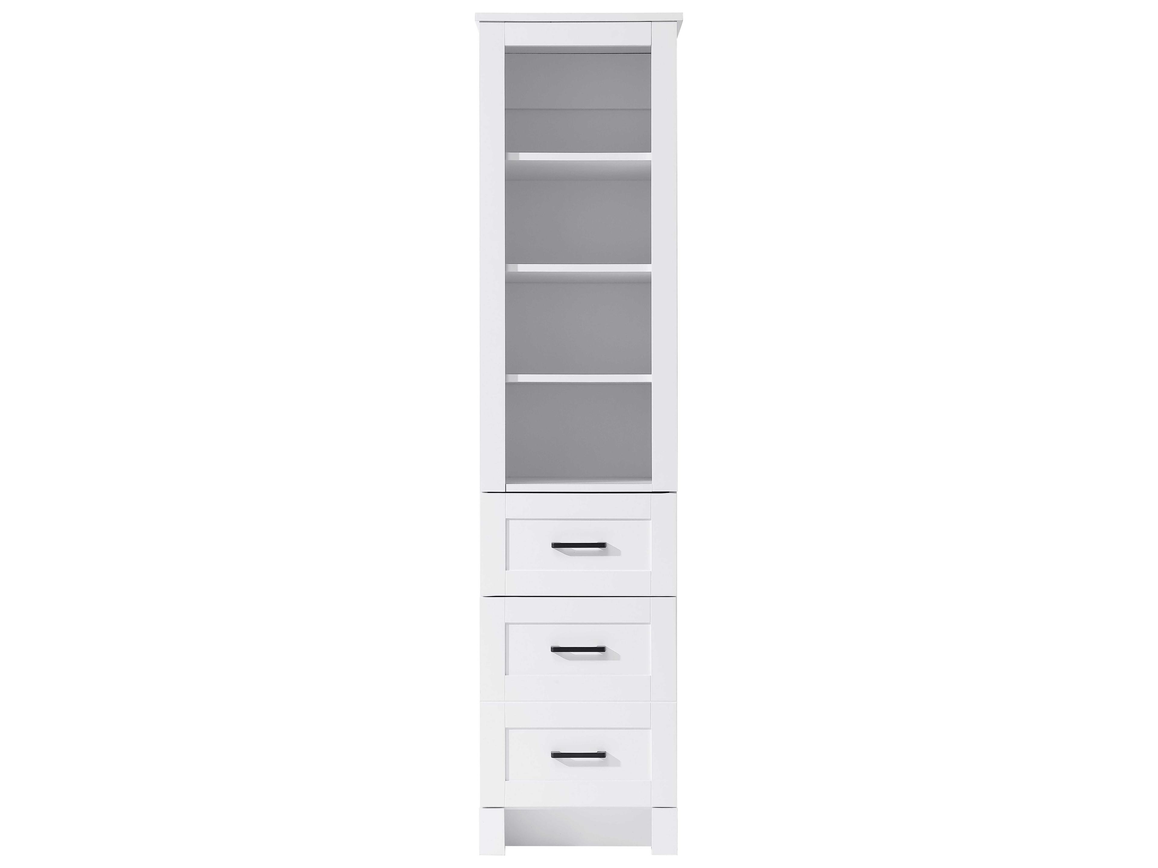 Soma White Bath Storage Glass Cabinet
