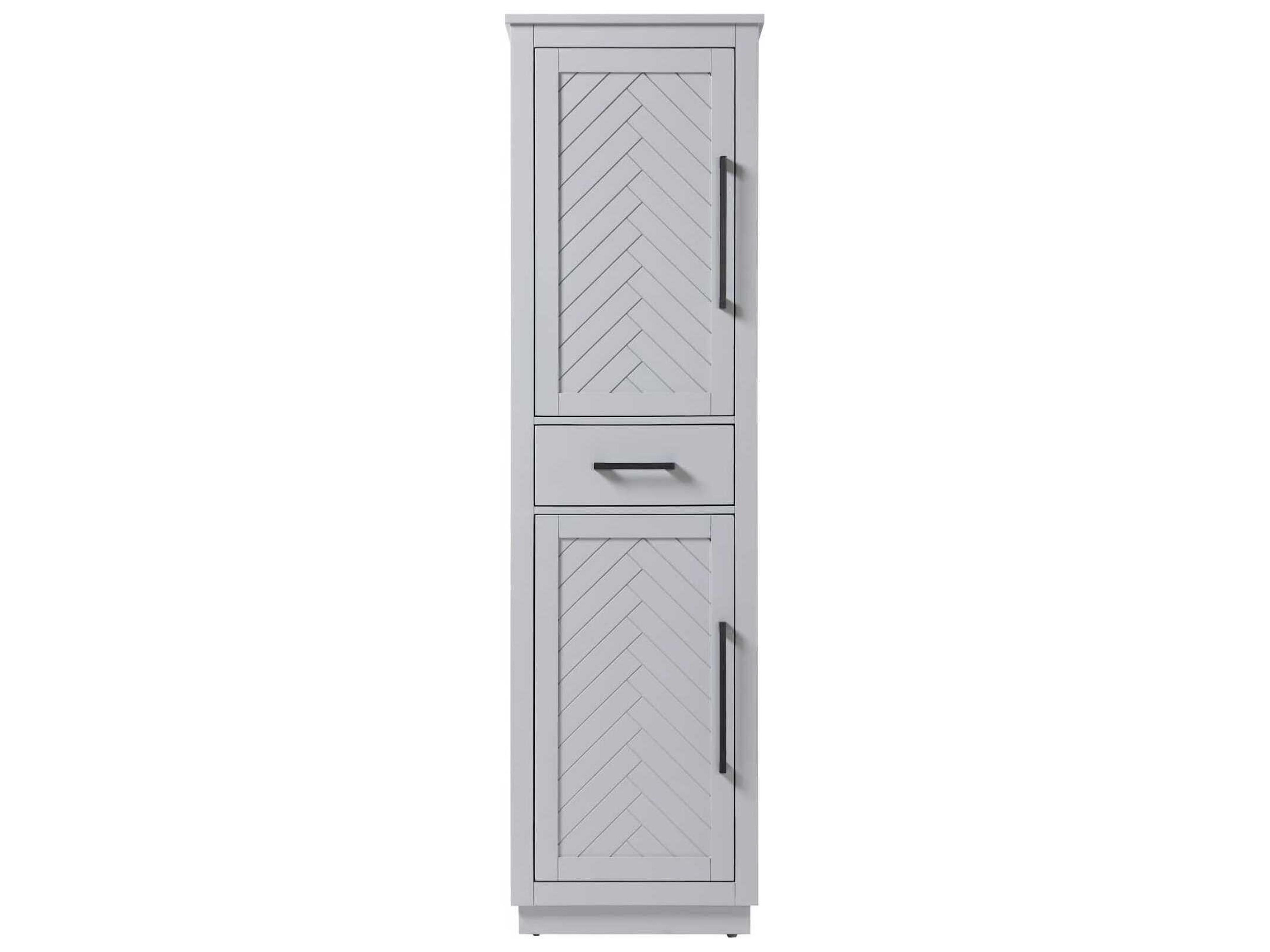 Chase Grey Rubberwood Bath Storage Cabinet