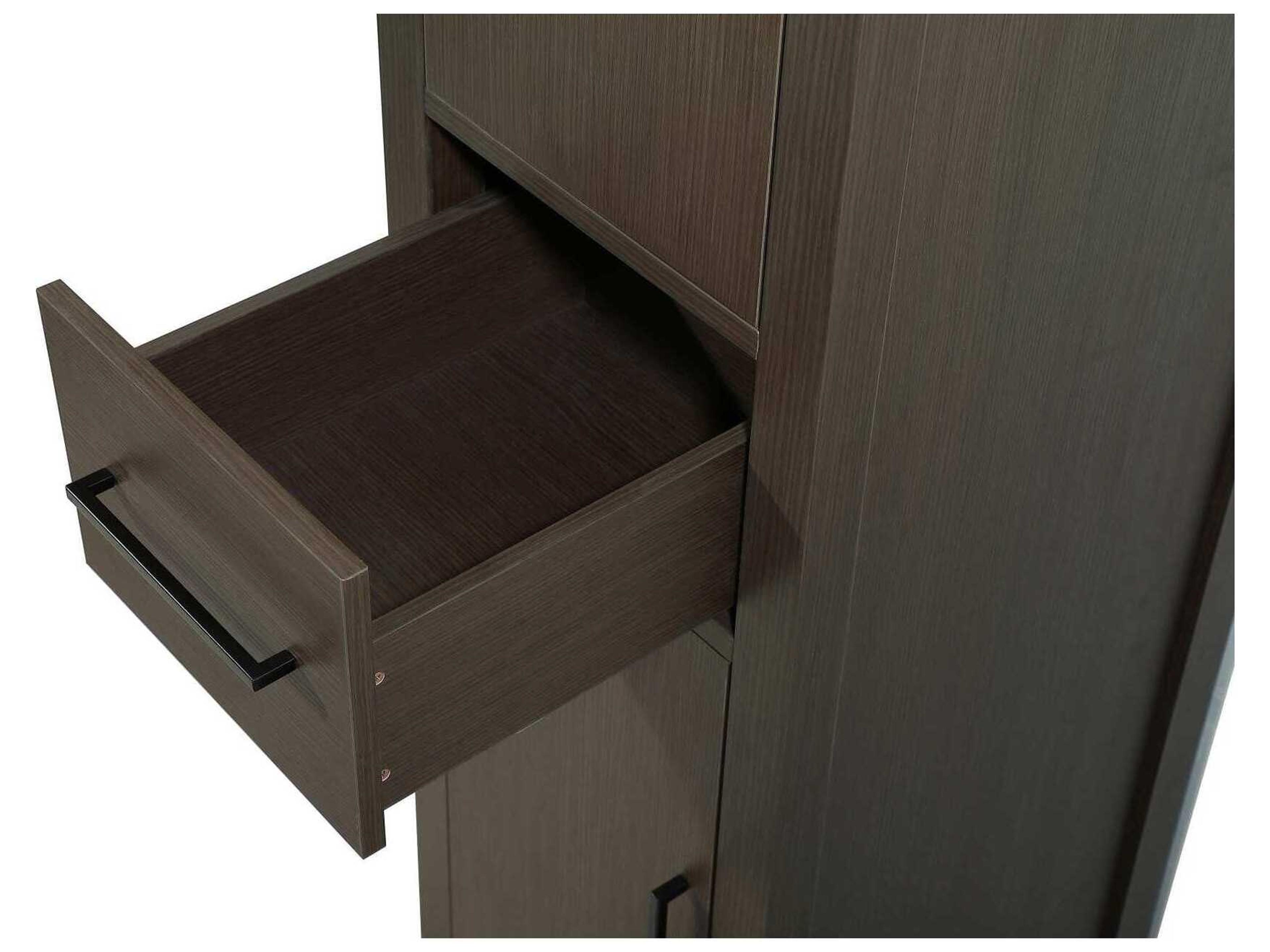 Elegant Lighting Millie Mocha Brown Rubberwood Bath Storage Cabinet