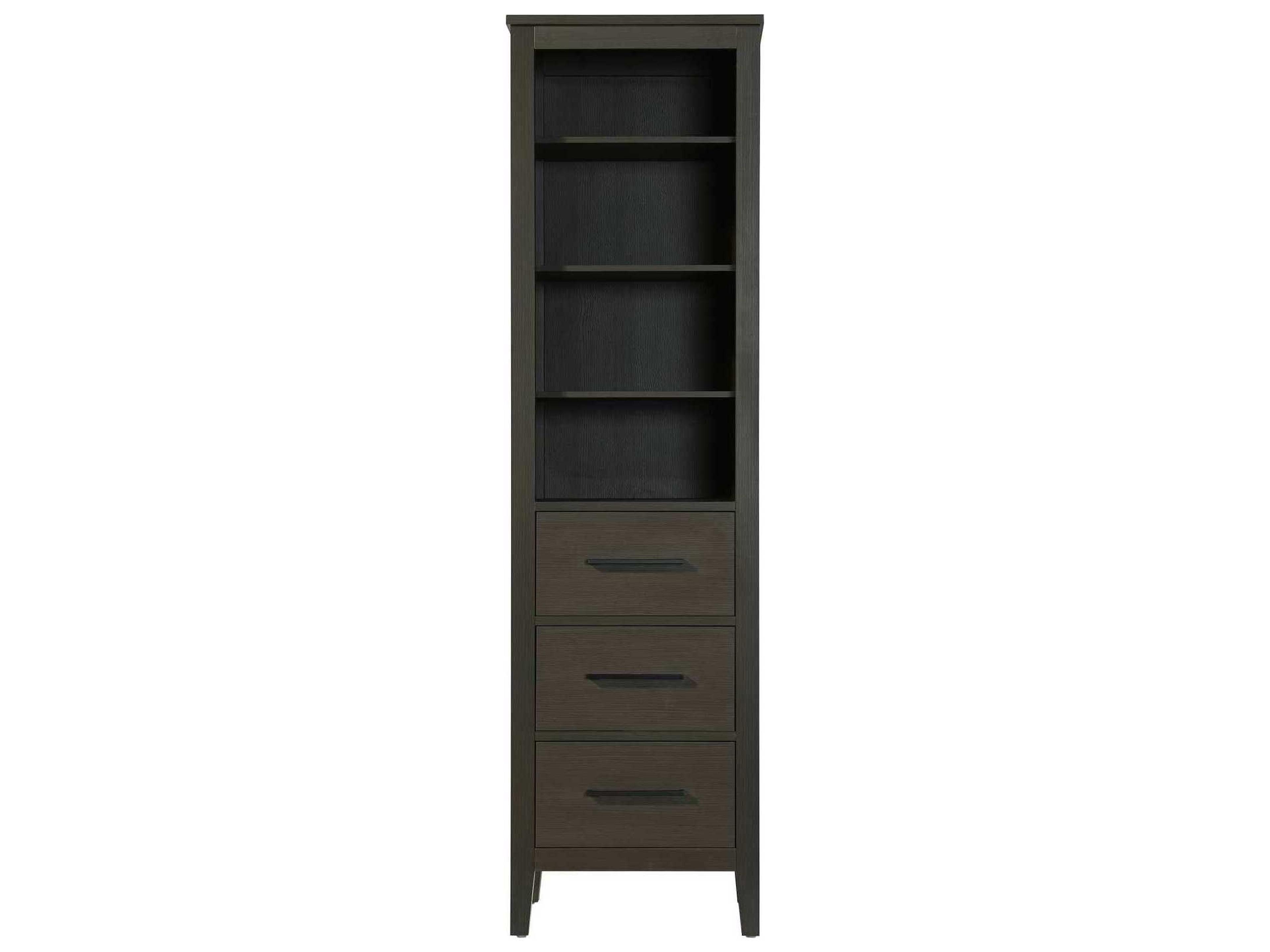 Millie Mocha Brown Rubberwood Open Shelving Bath Storage Cabinet