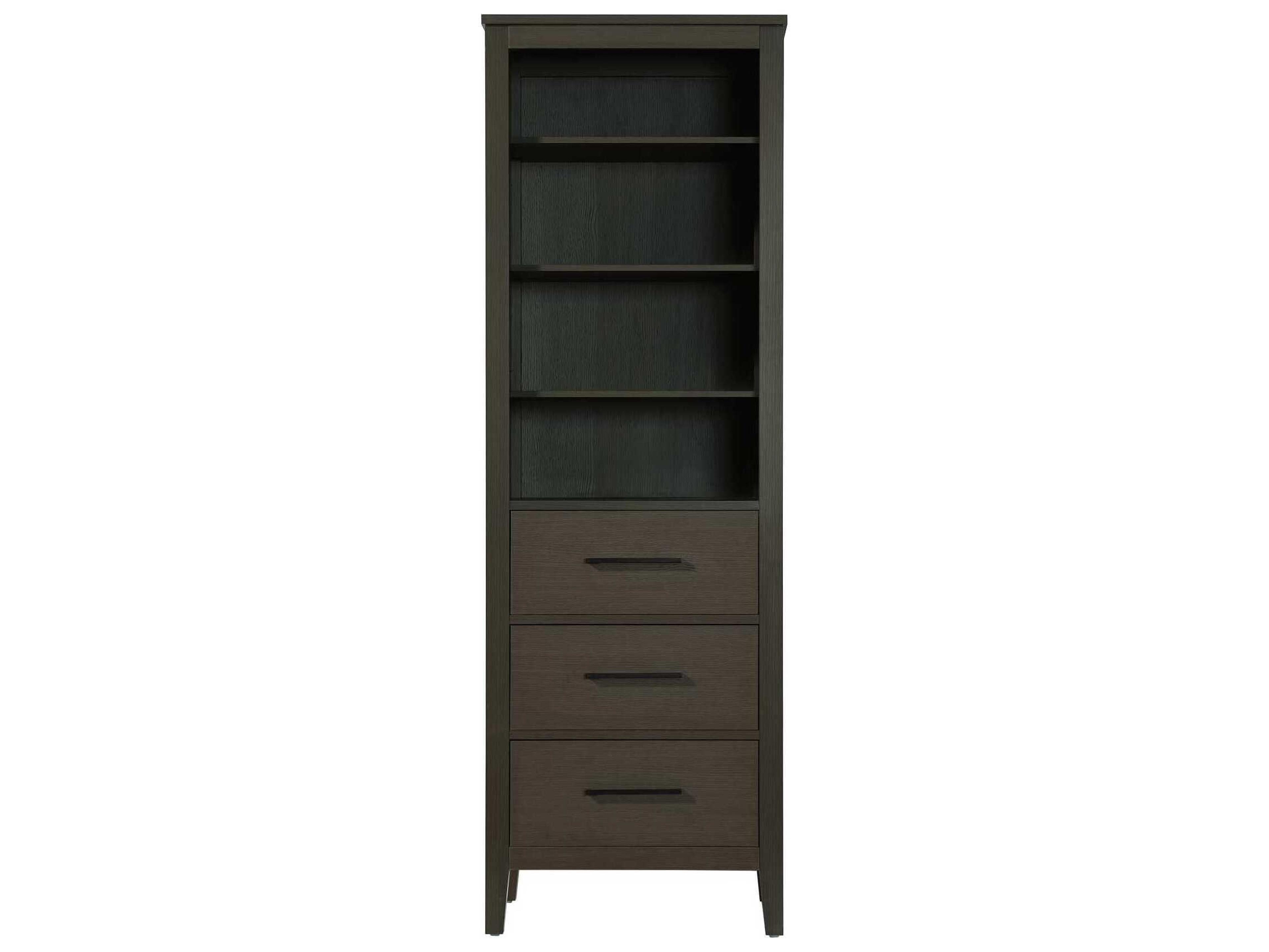 Millie Mocha Brown Rubberwood Open Shelving Bath Storage Cabinet