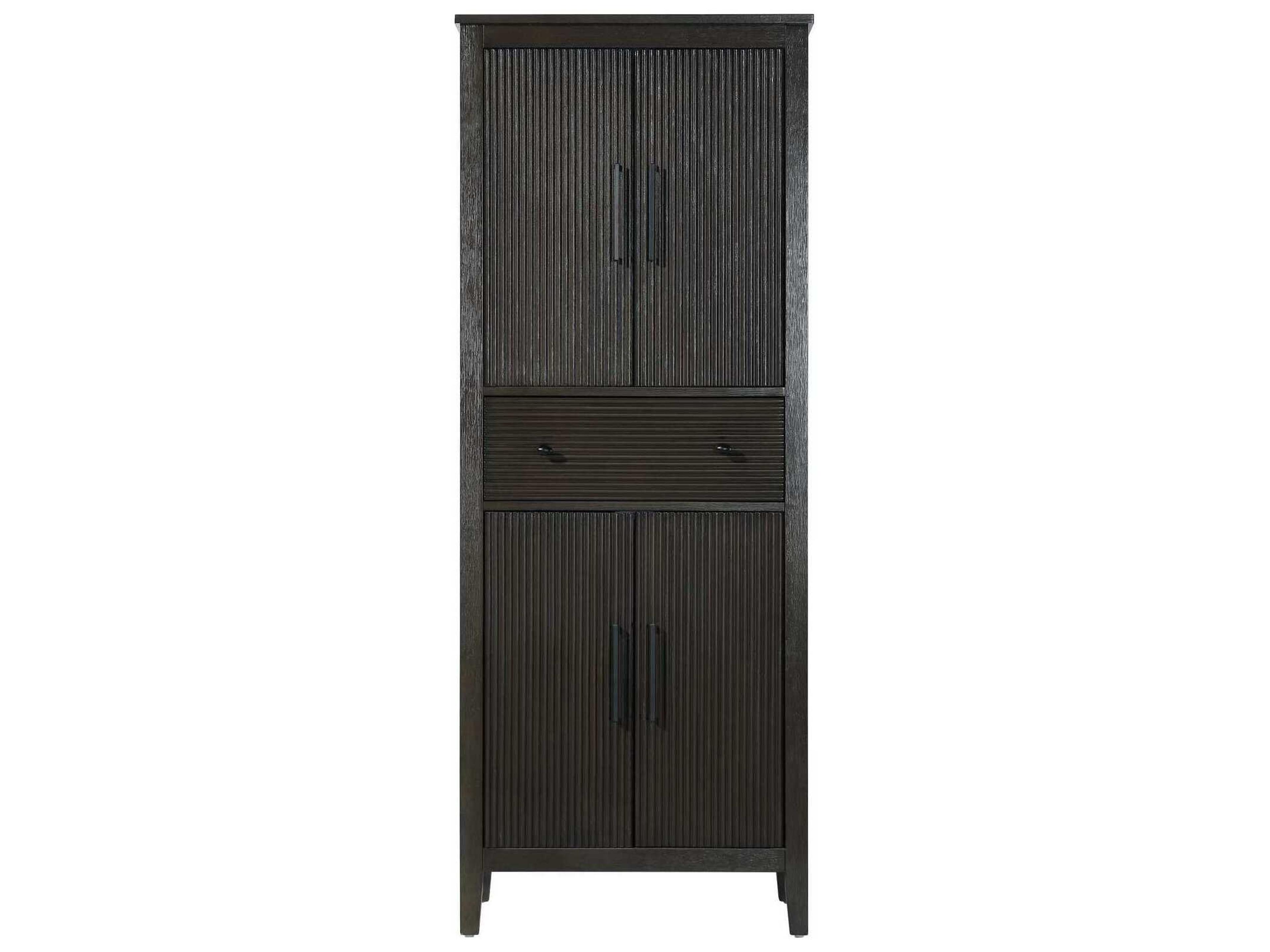 Elegant Lighting Blakely Chocolate Oak Brown Rubberwood Bath Storage Cabinet