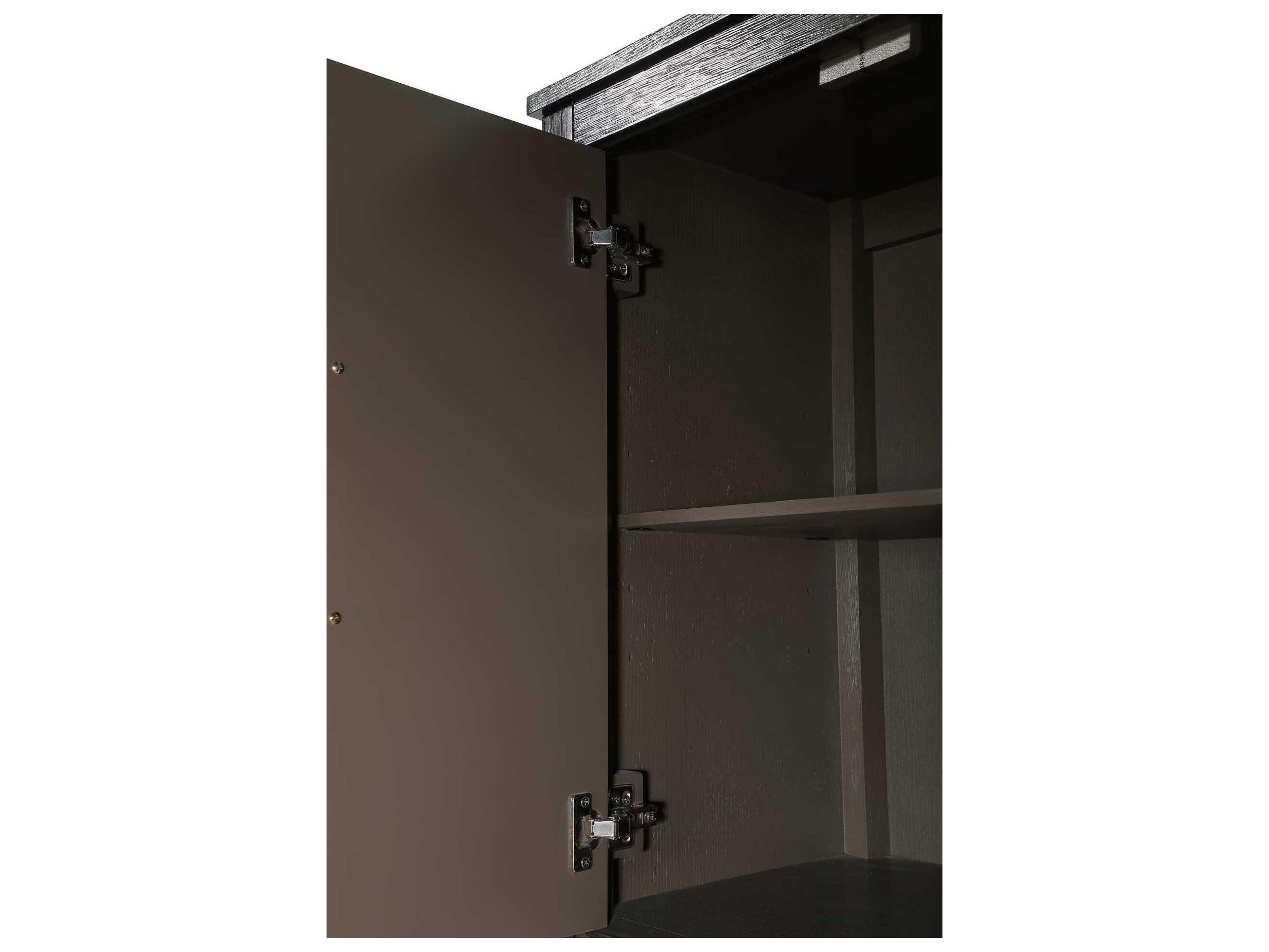 Elegant Lighting Blakely Chocolate Oak Brown Rubberwood Bath Storage Cabinet