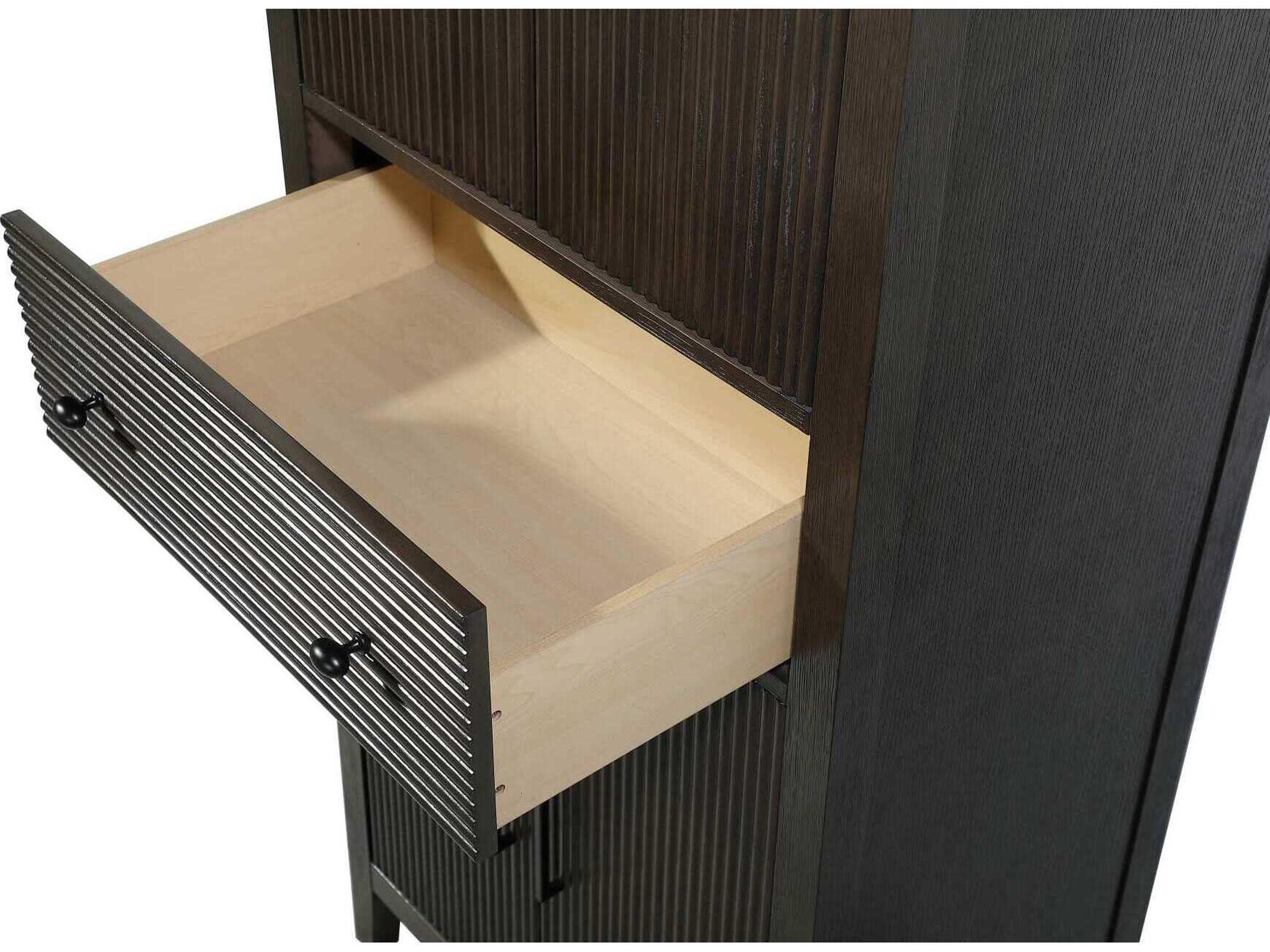 Elegant Lighting Blakely Chocolate Oak Brown Rubberwood Bath Storage Cabinet