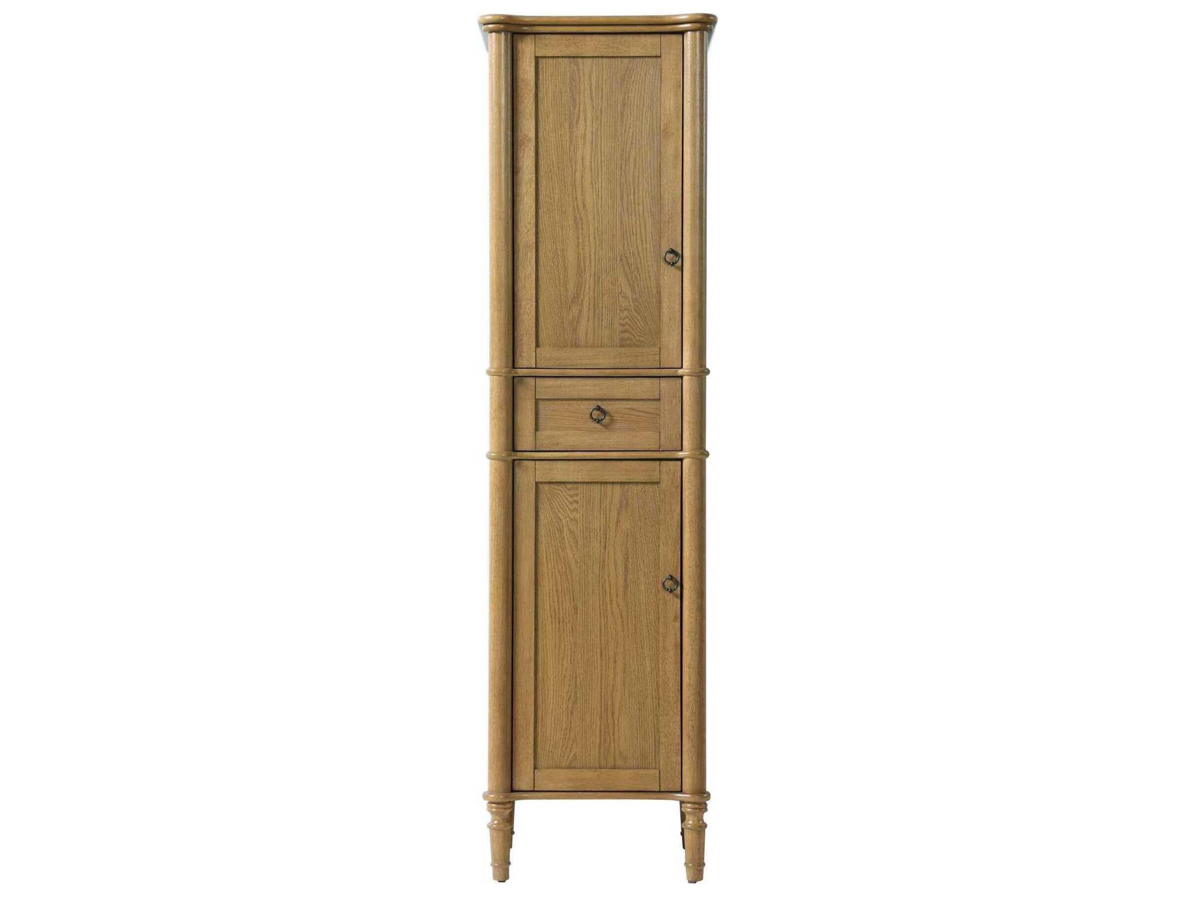 Elegant Lighting Issac Honey Teak Natural Rubberwood Bath Storage Cabinet