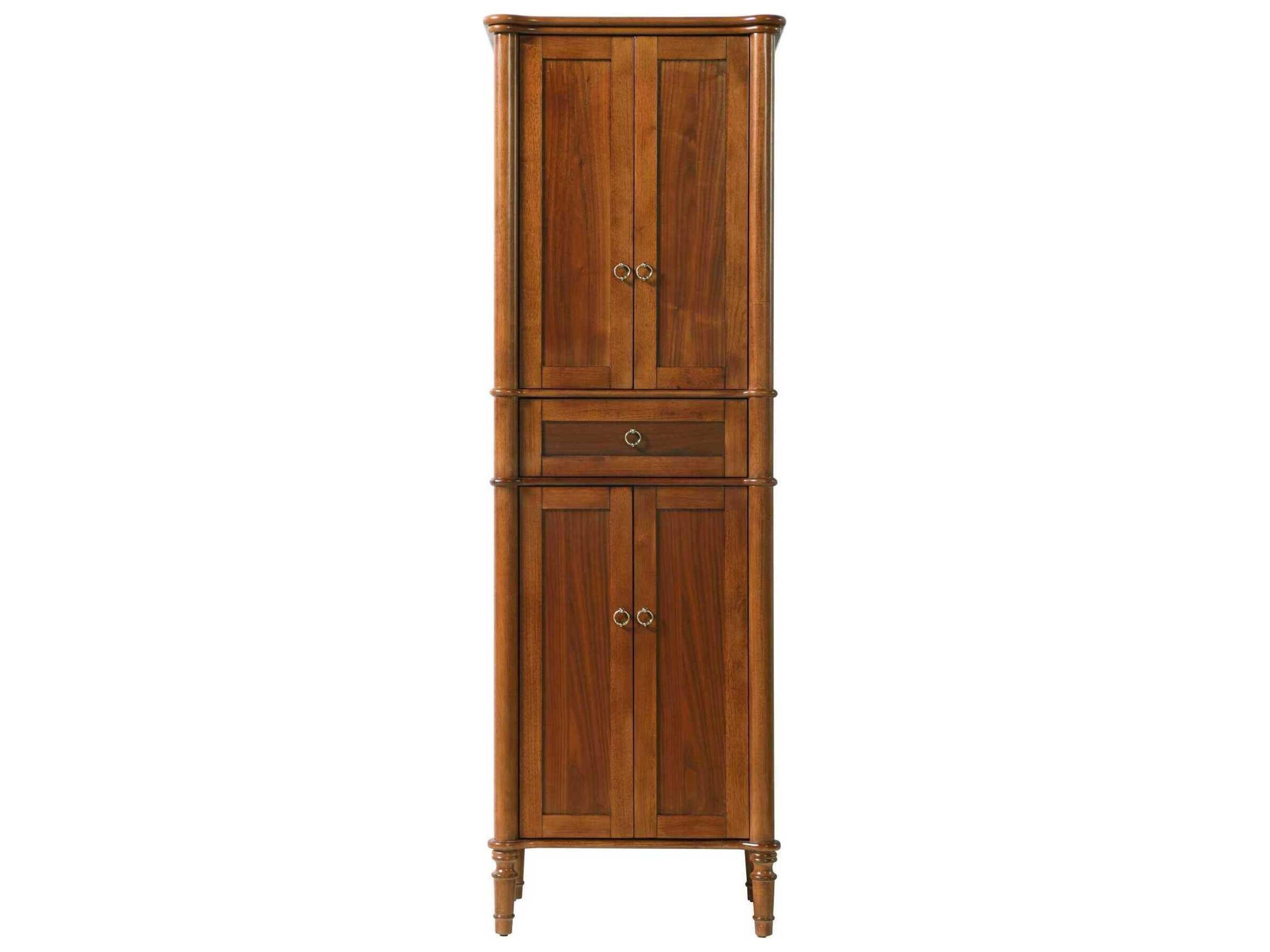 Elegant Lighting Issac Brandy Walnut Brown Rubberwood Bath Storage Cabinet