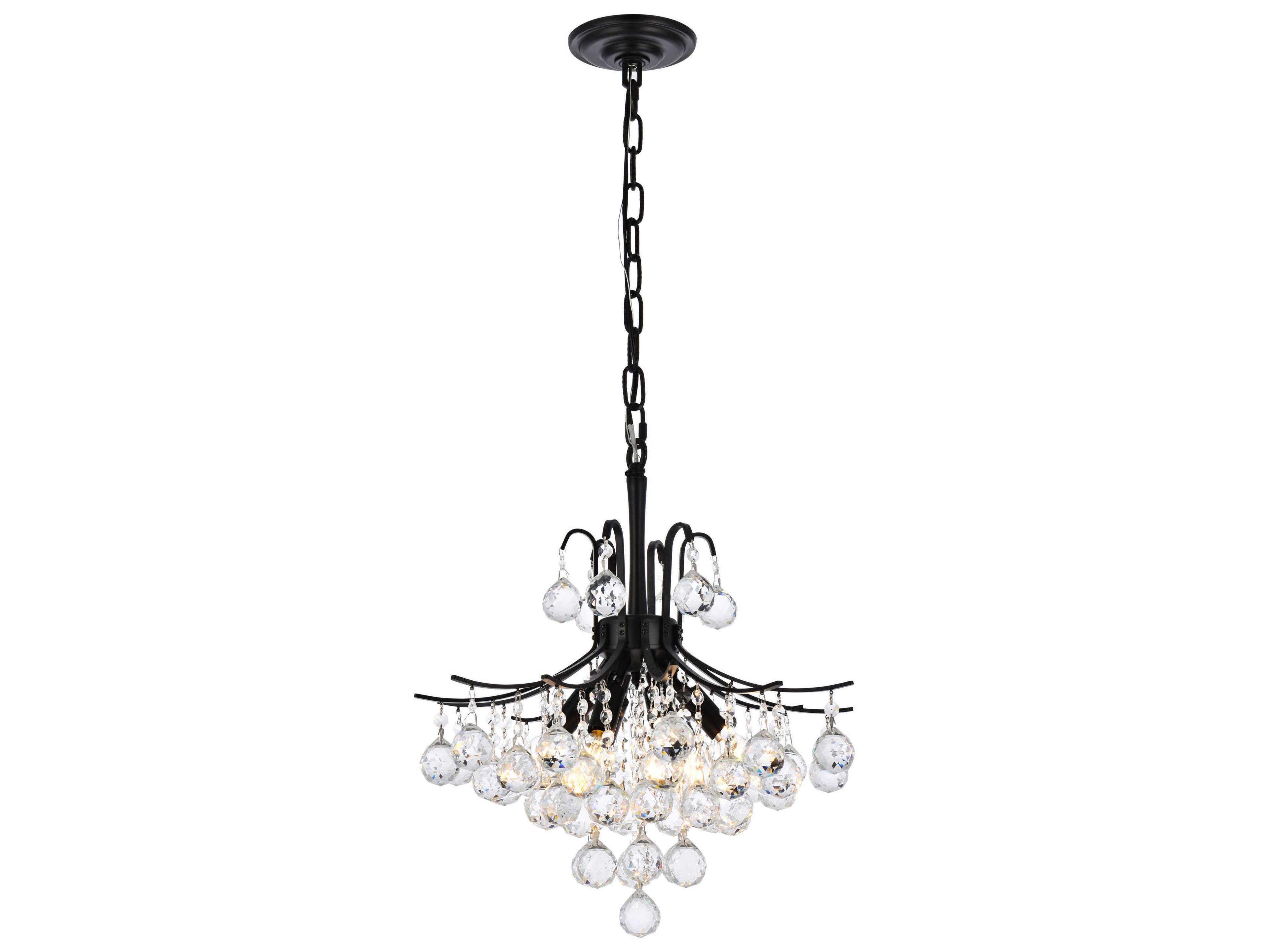 Toureg 6-Light Black And Clear Crystal Pendant
