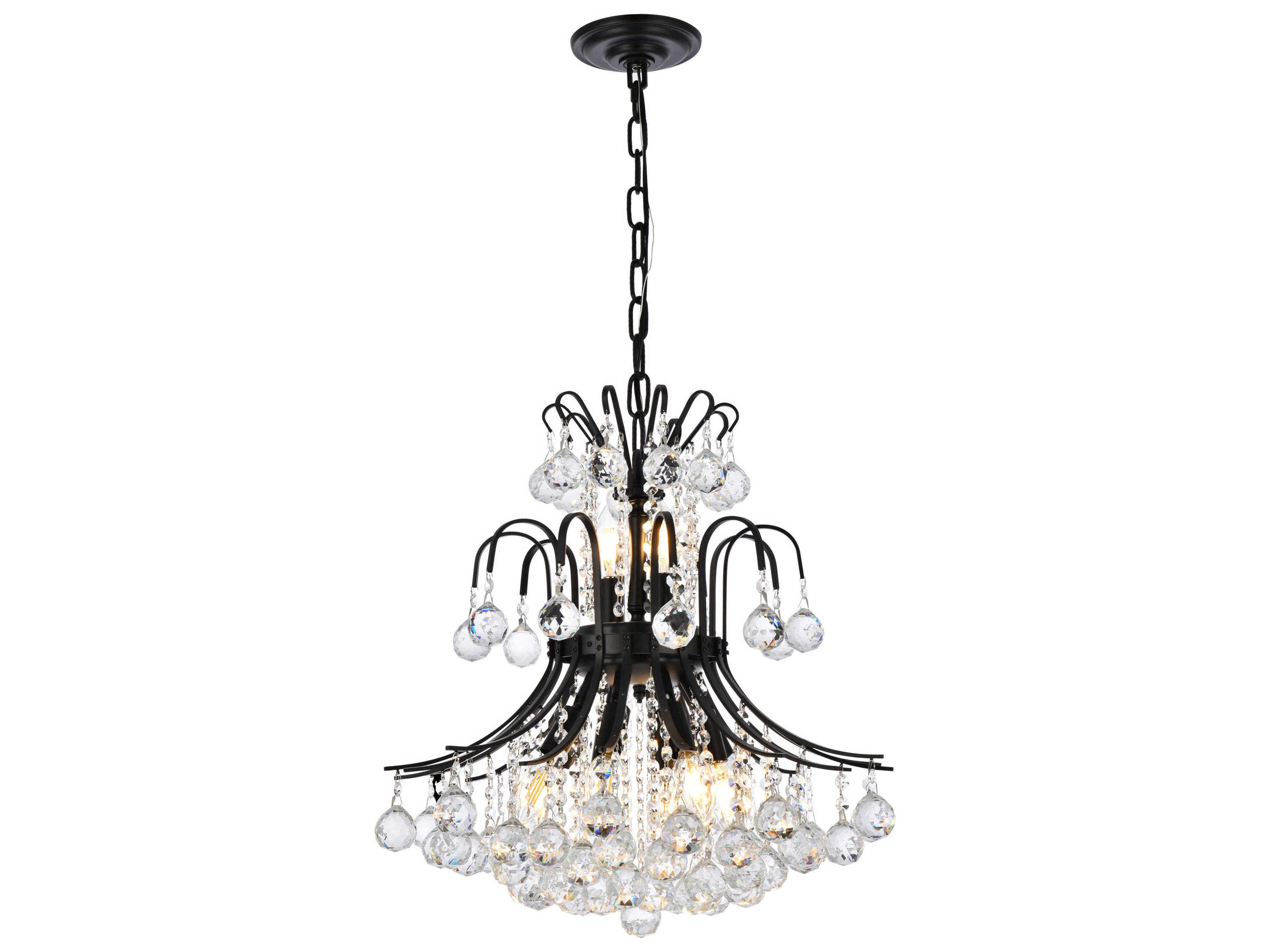Toureg 10-Light Black And Clear Crystal Chandelier
