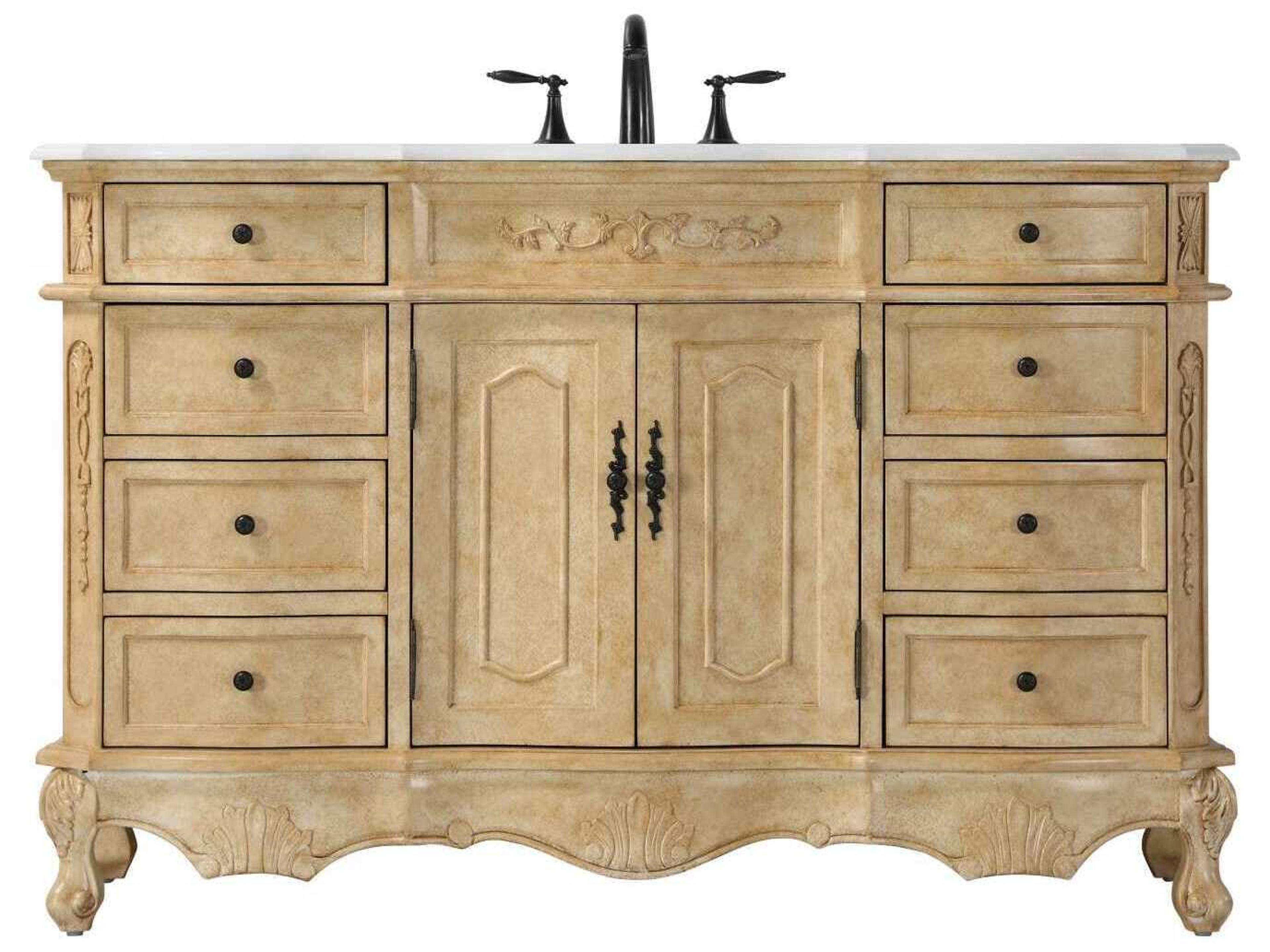 Danville 54" Antique Beige Vanity