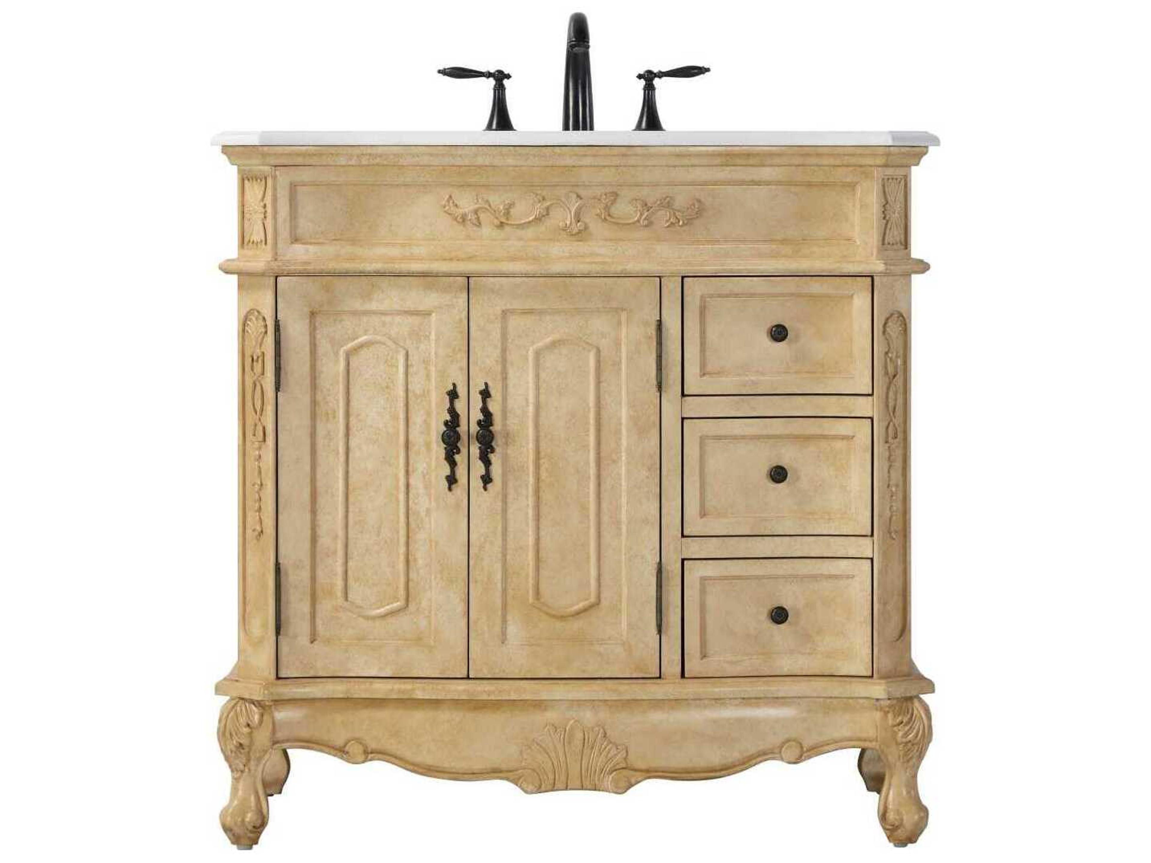 Danville 36" Antique Beige Vanity