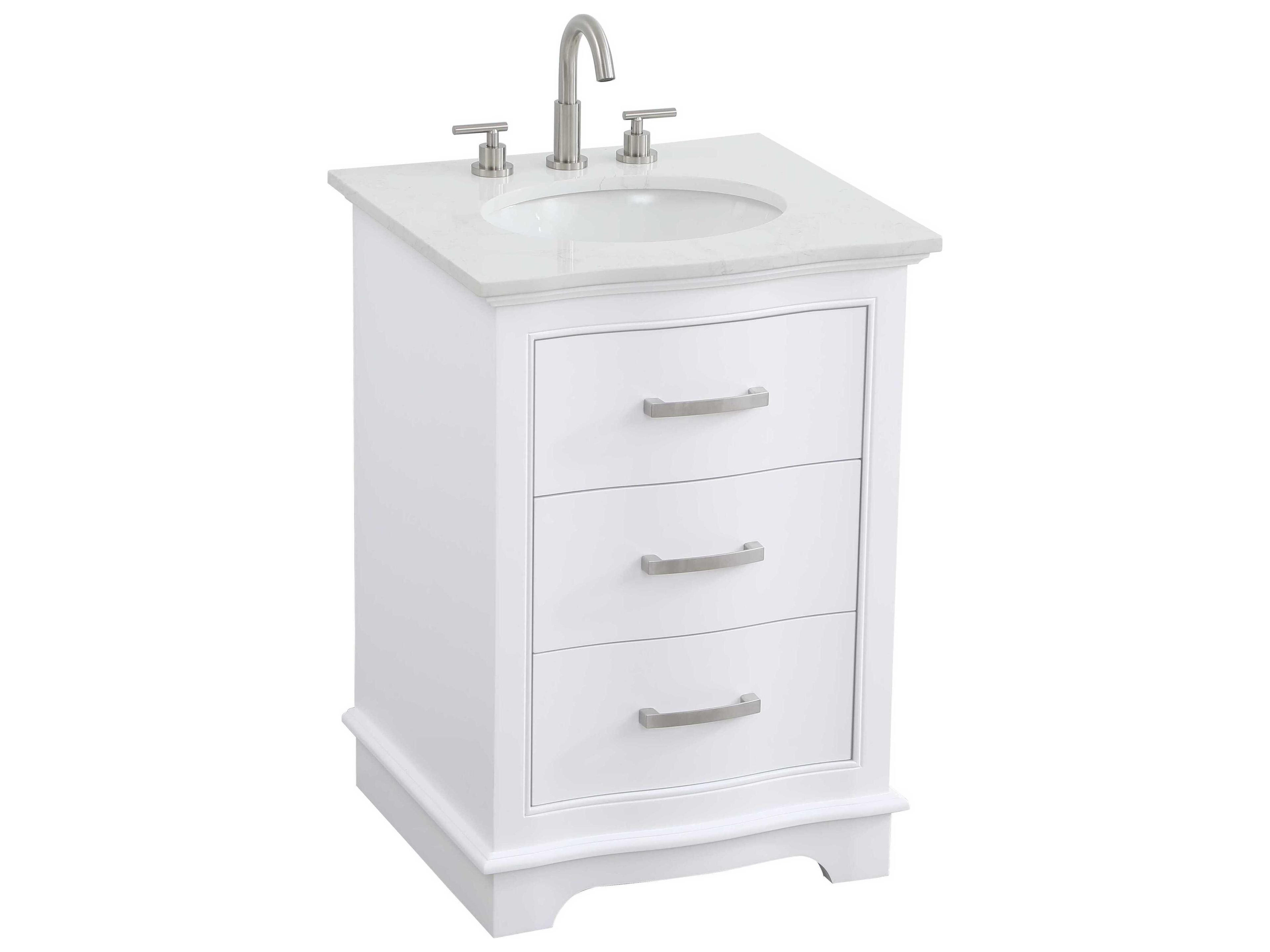 Elegant Lighting Knox White 24" Vanity