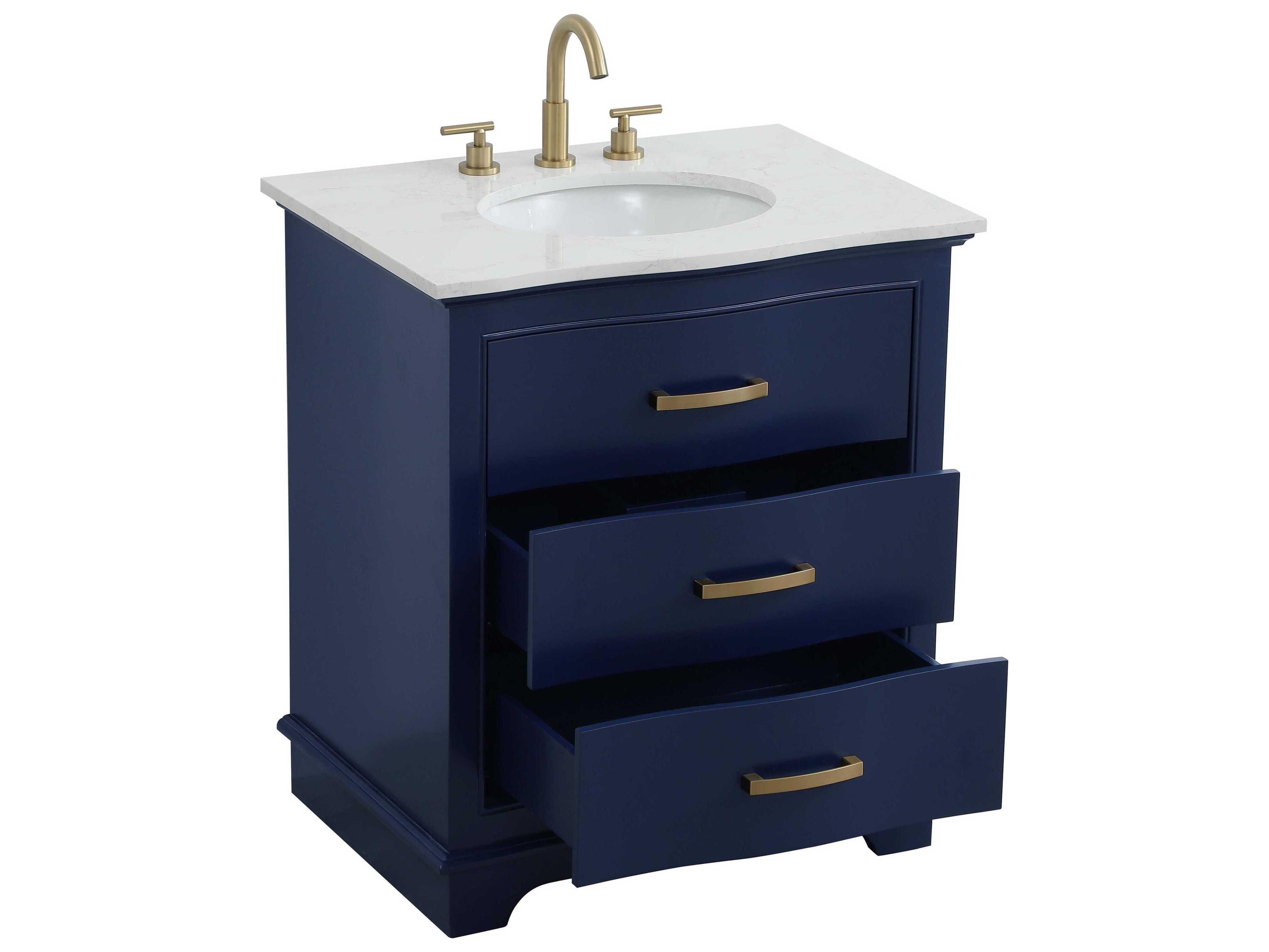 Elegant Lighting Knox Blue 30" Vanity