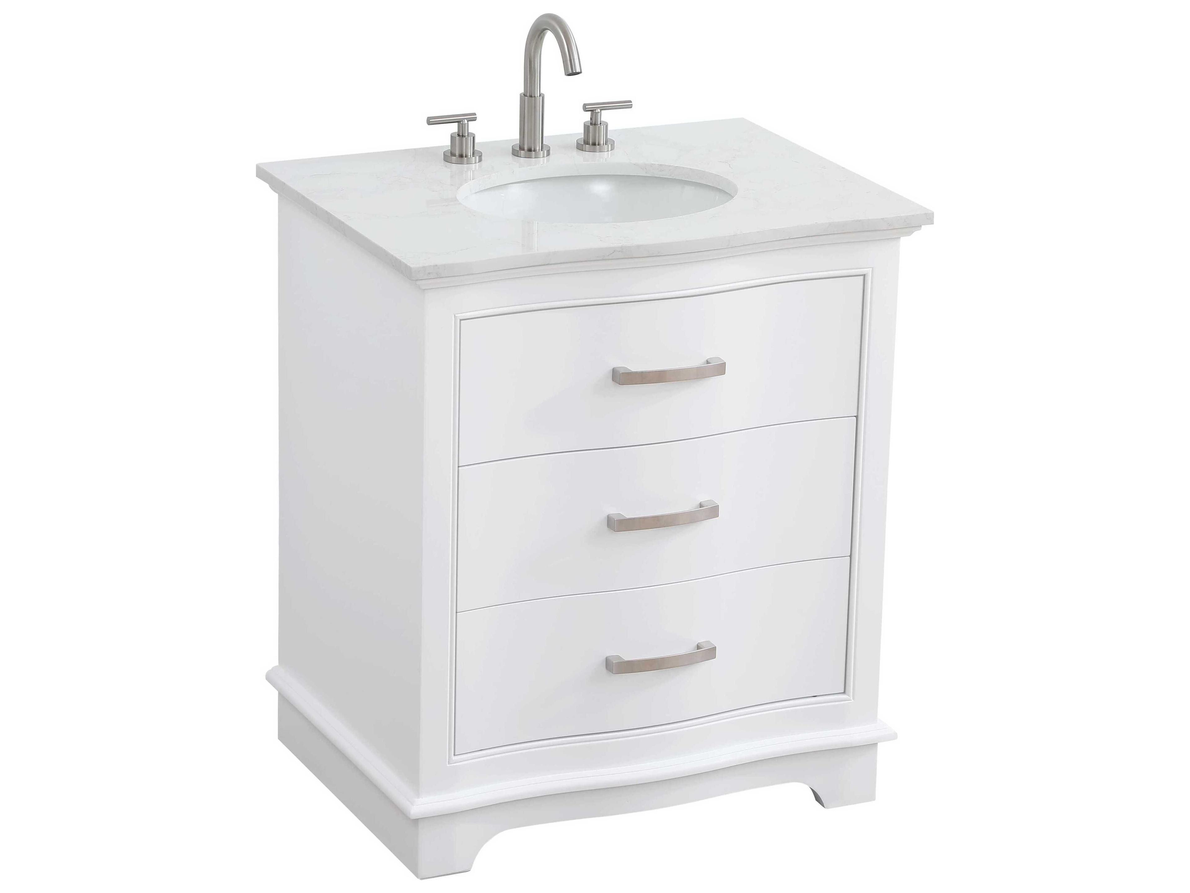 Elegant Lighting Knox White 30" Vanity