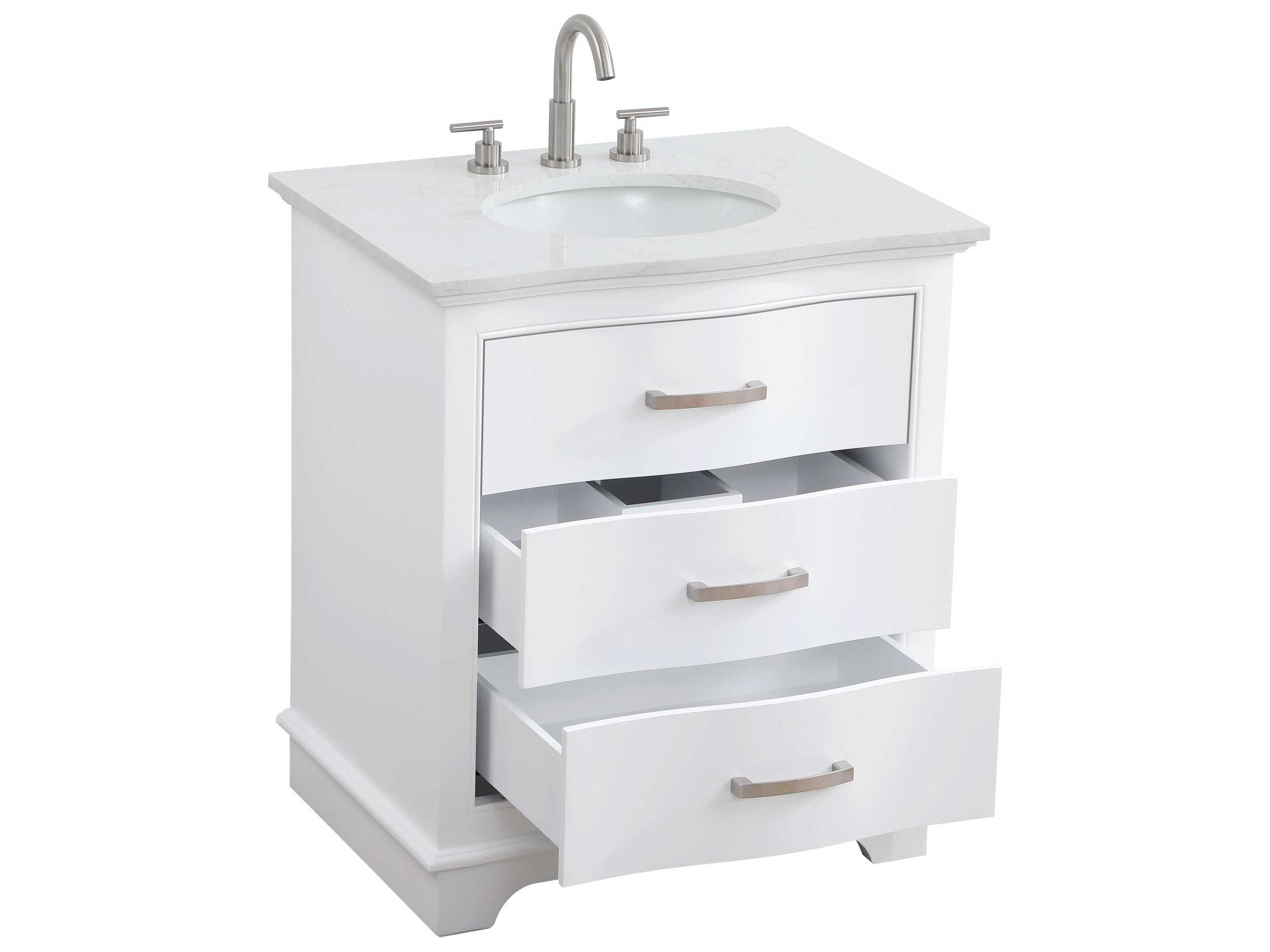 Elegant Lighting Knox White 30" Vanity