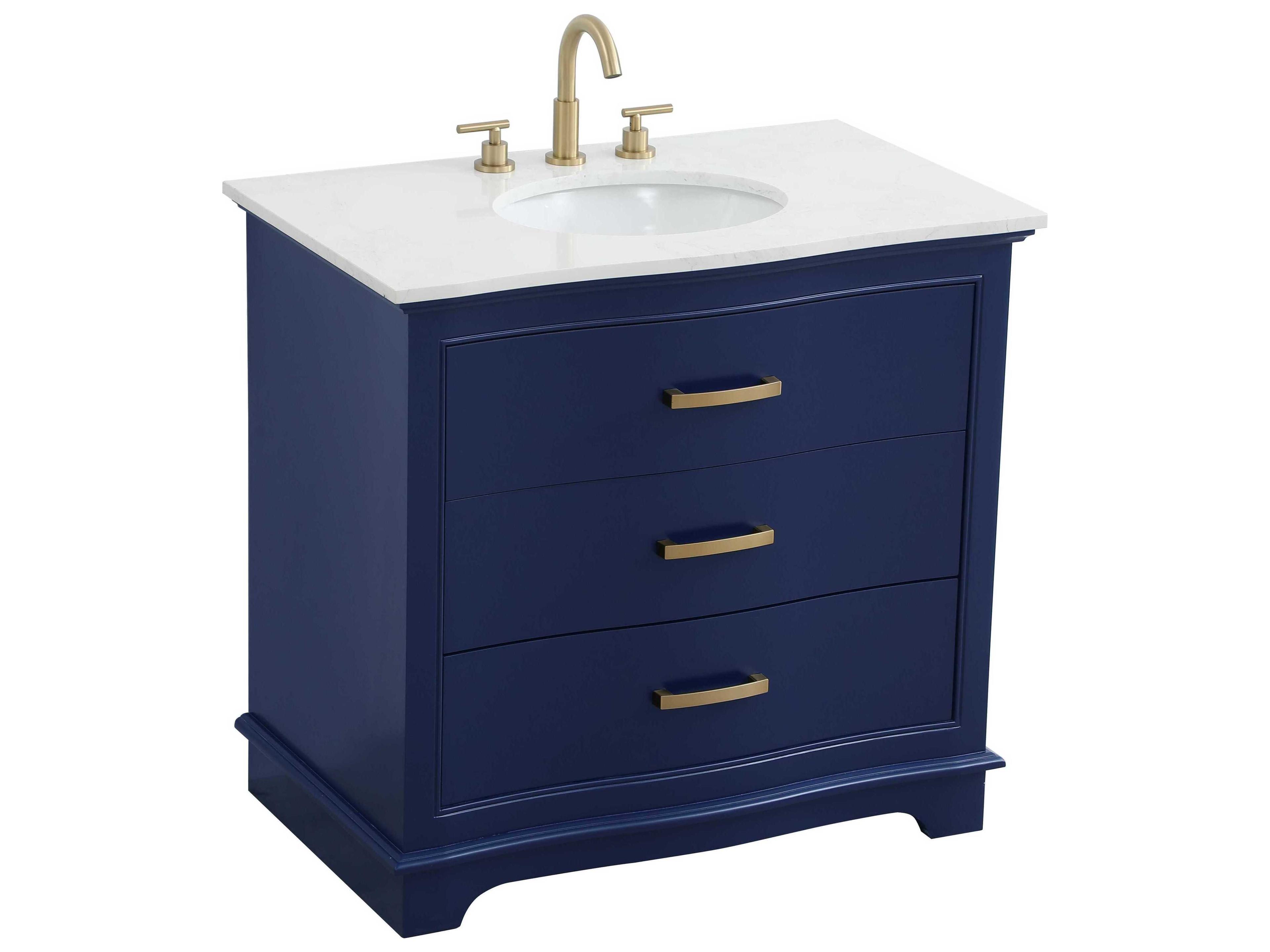 Elegant Lighting Knox Blue 36" Vanity