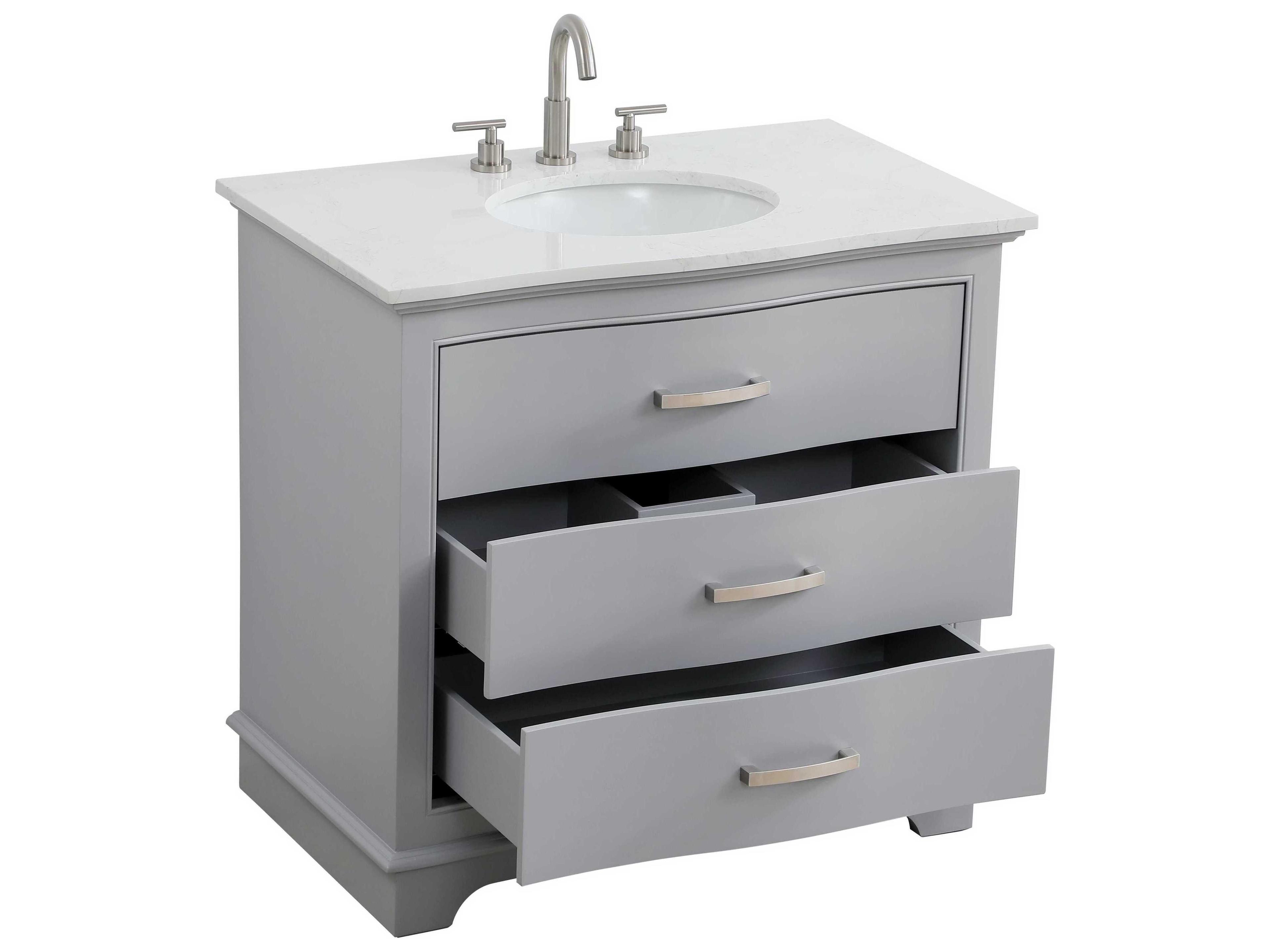 Elegant Lighting Knox Grey 36" Vanity