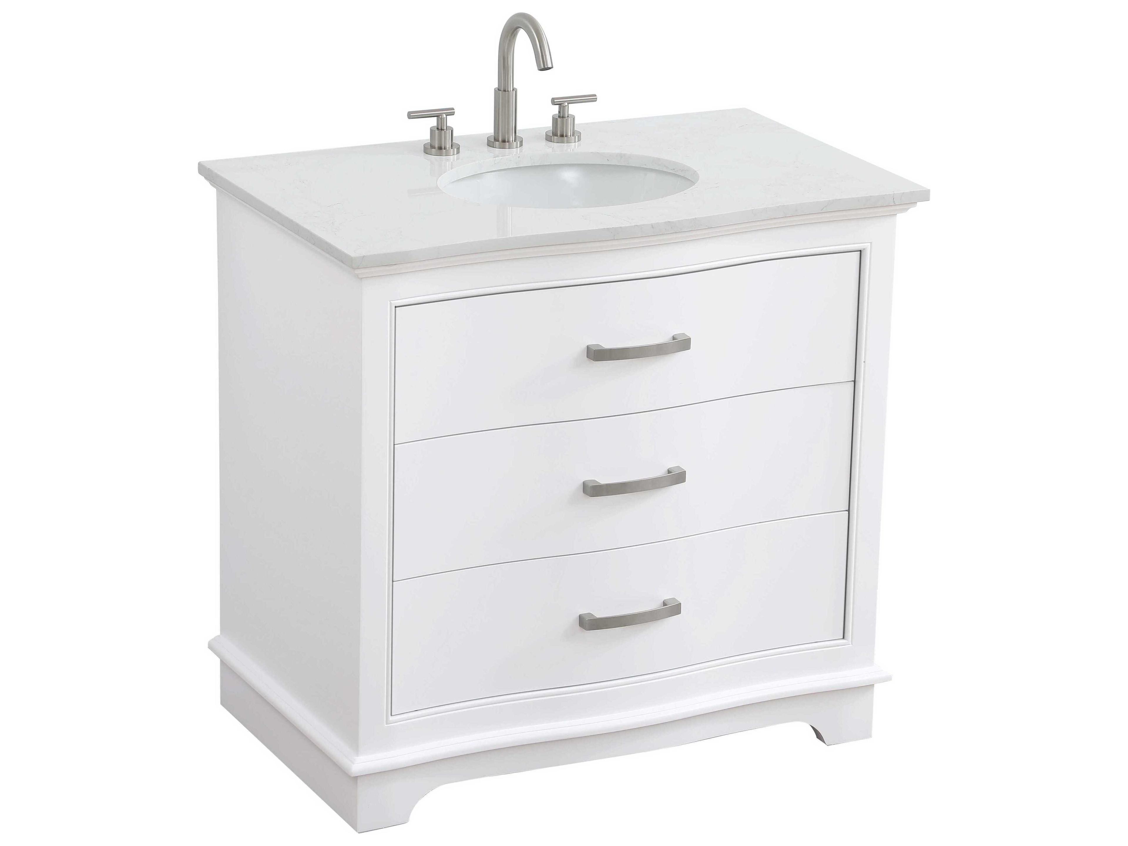 Elegant Lighting Knox White 36" Vanity