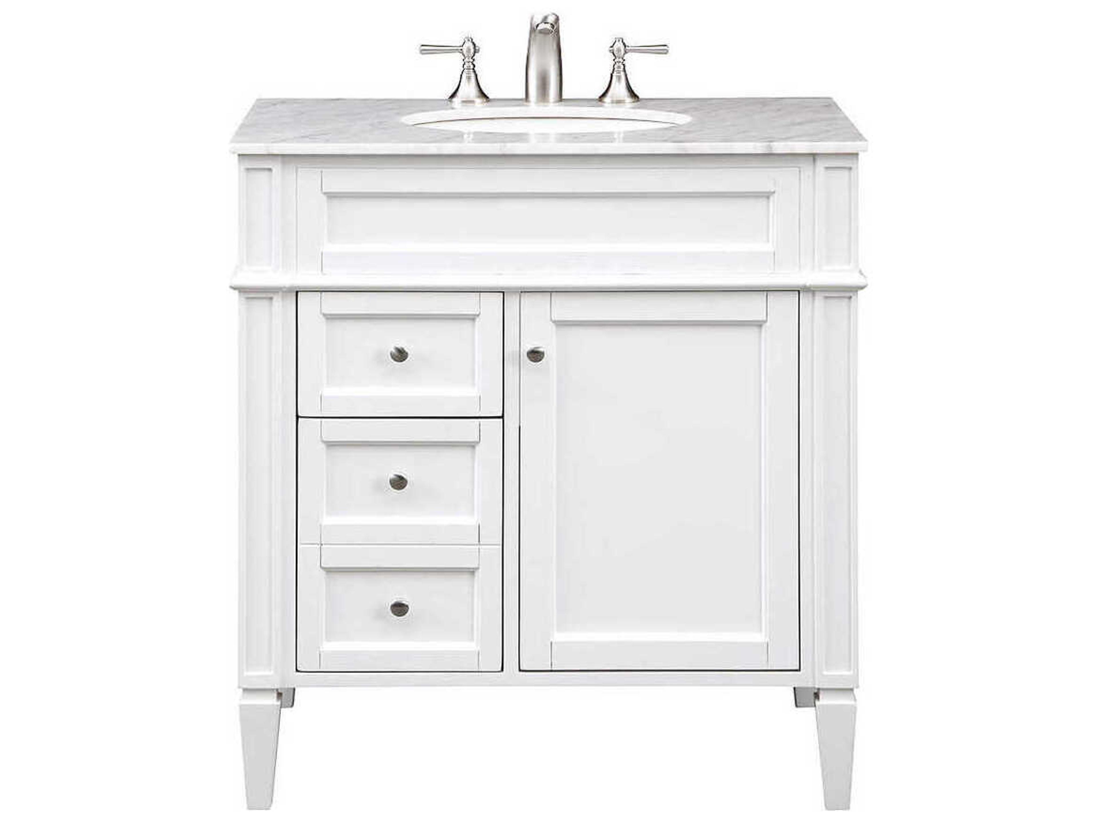Park Ave 32-Inch Single Vanity Set with Marble Top