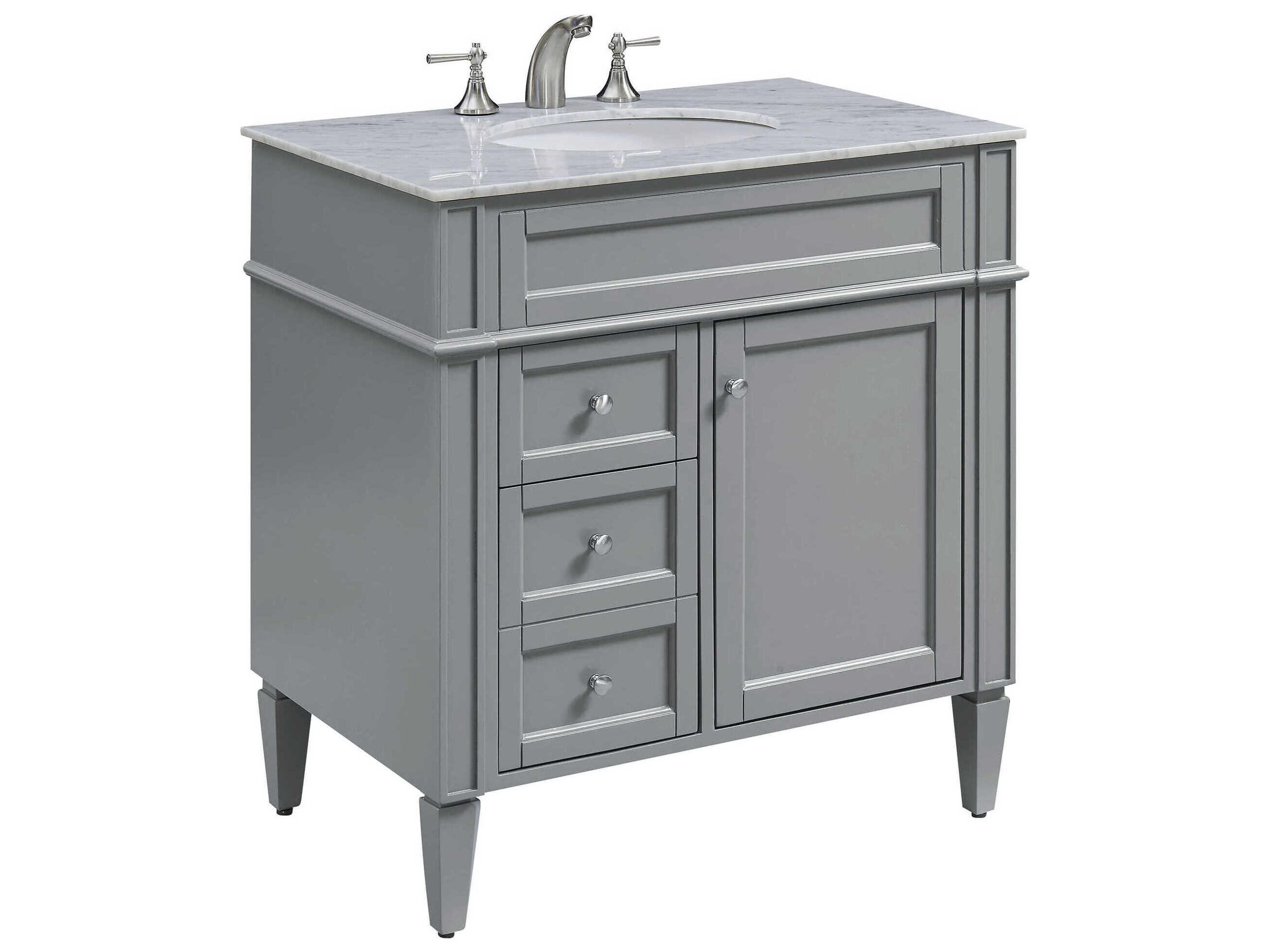 Elegant Lighting Park Avenue Grey 32" Vanity