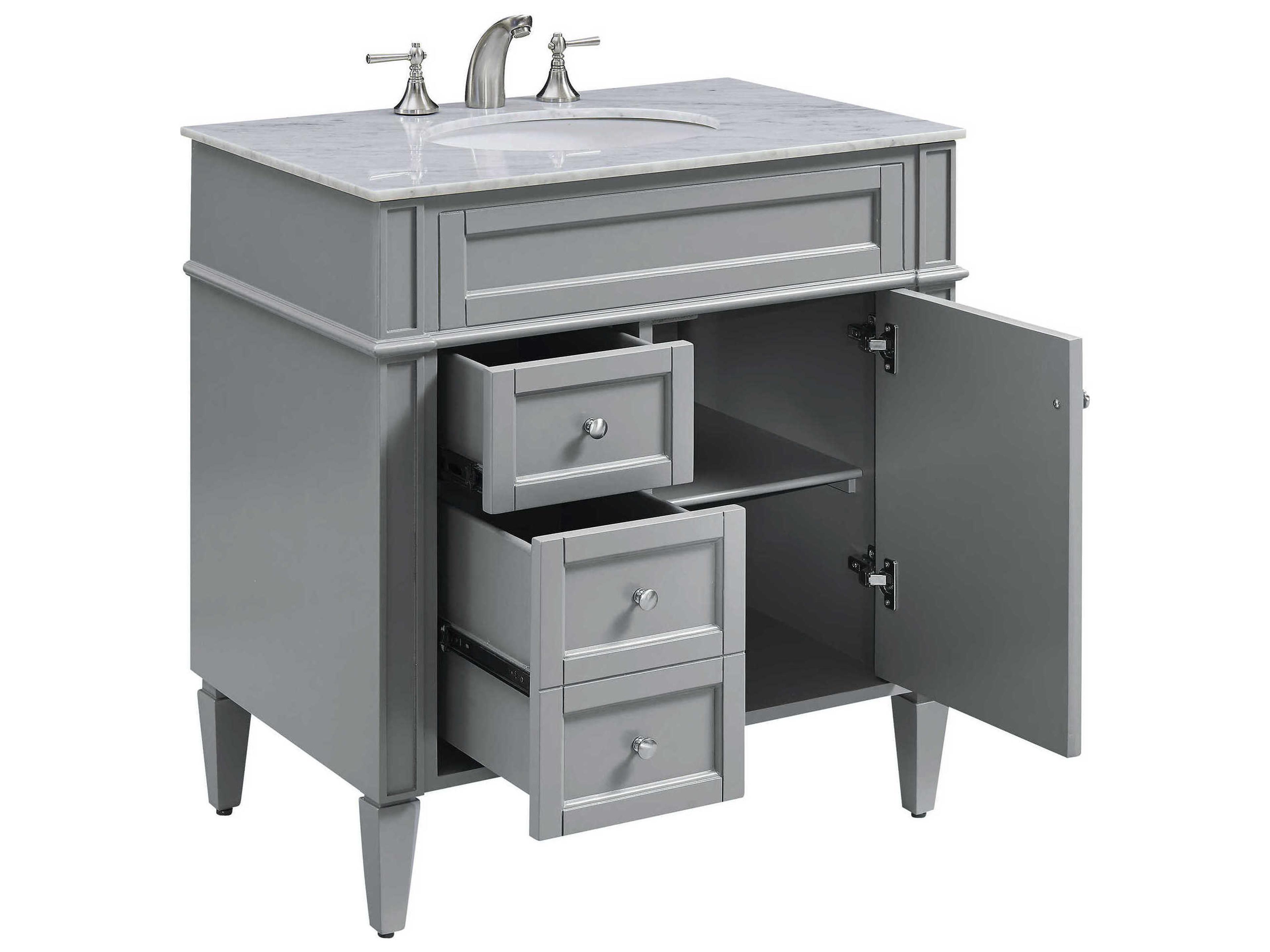 Elegant Lighting Park Avenue Grey 32" Vanity