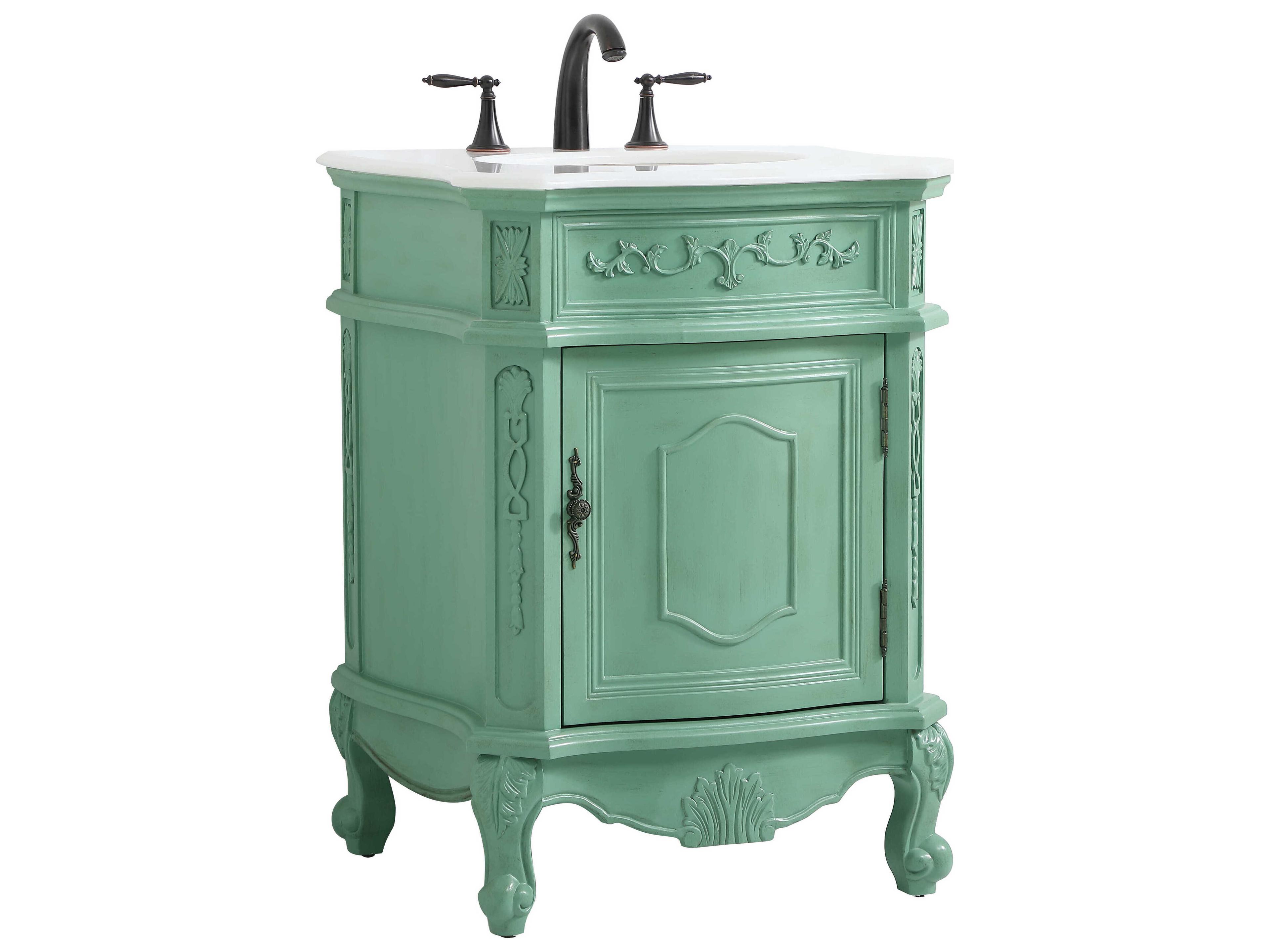 Elegant Lighting Berkshire Vintage Mint 24" Vanity