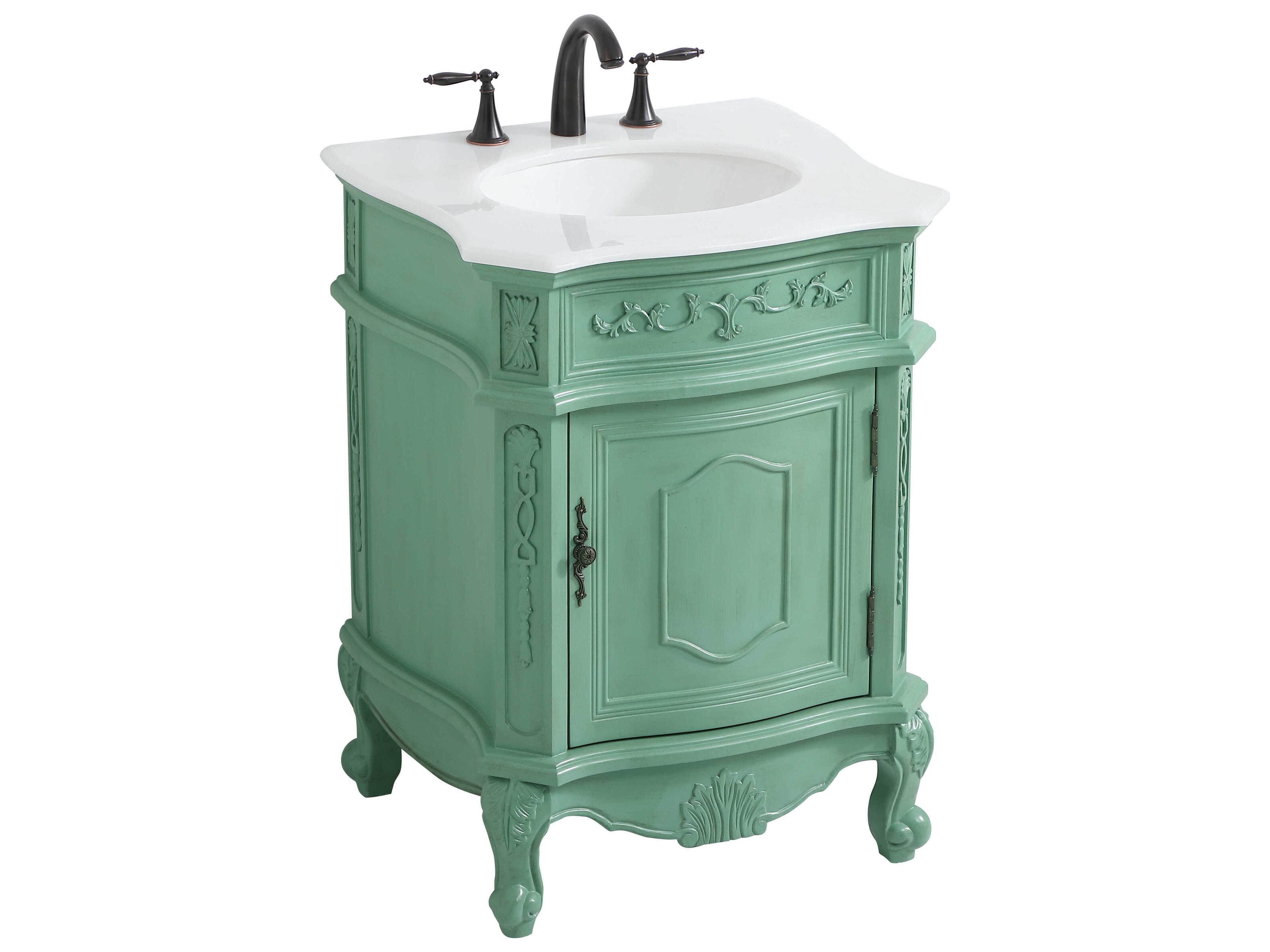 Elegant Lighting Berkshire Vintage Mint 24" Vanity