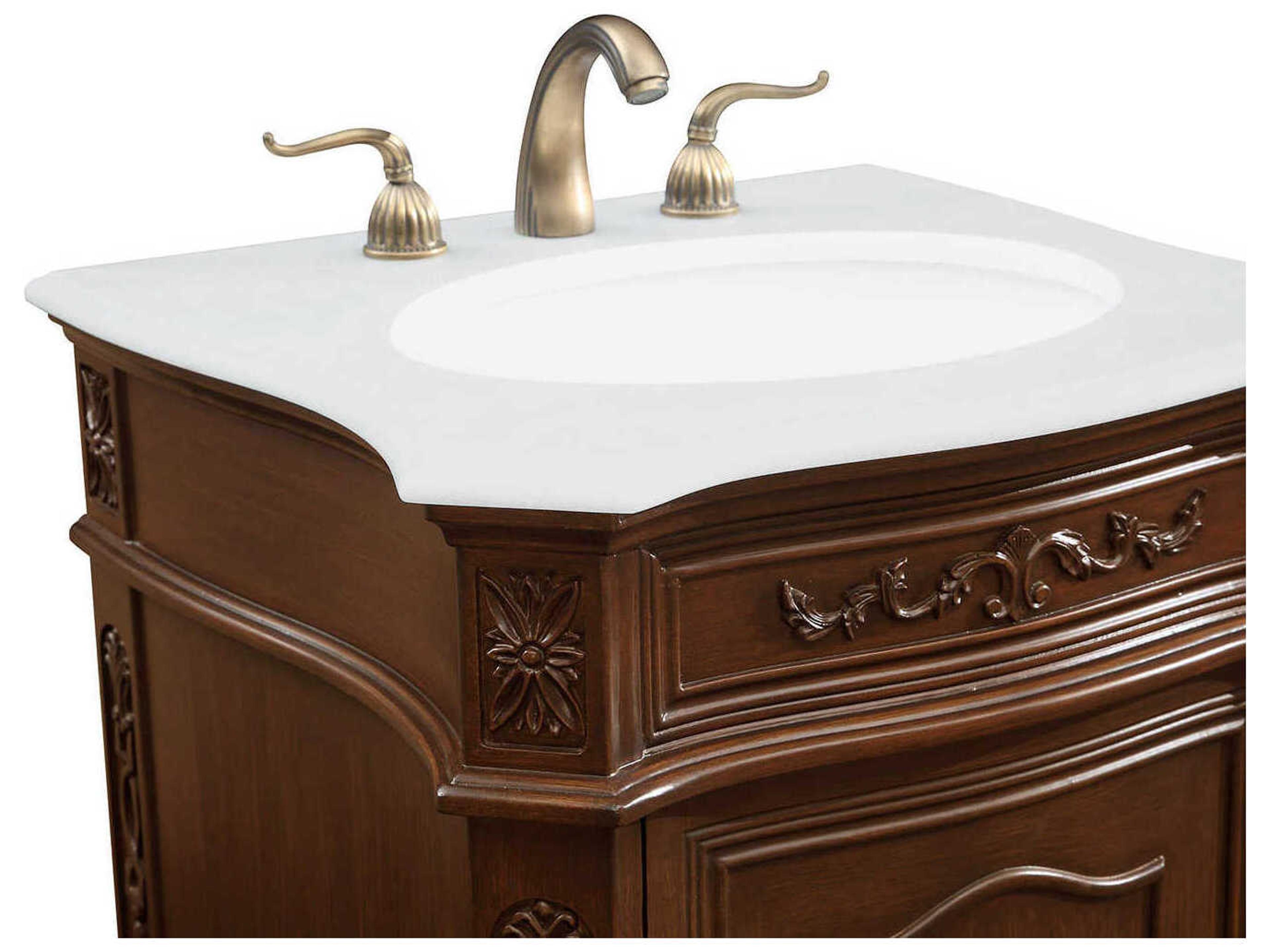Elegant Lighting Berkshire Brown 24" Vanity