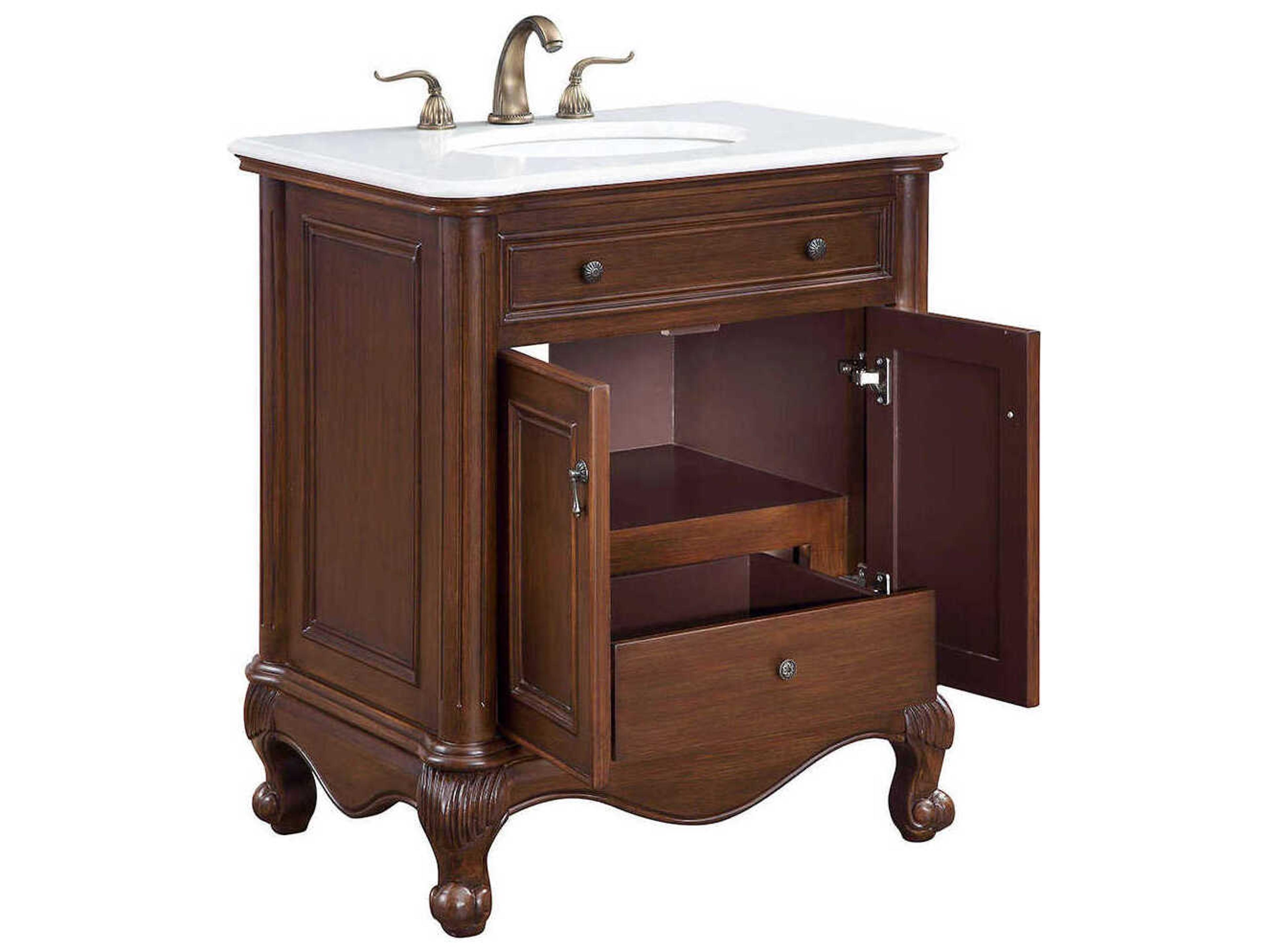 Elegant Lighting Berkshire Brown 30" Vanity
