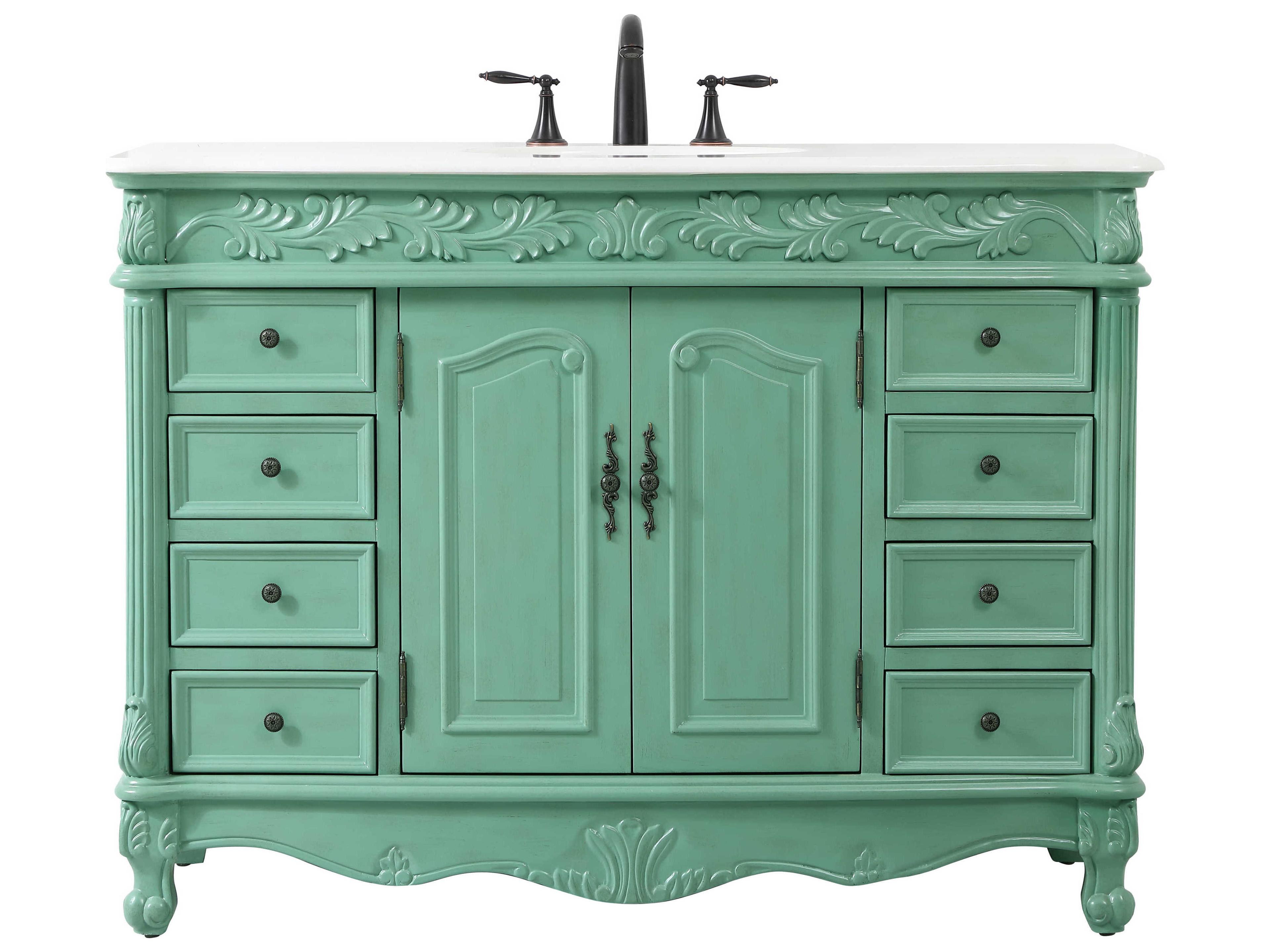 Elegant Lighting Clarion Vintage Mint 48" Vanity
