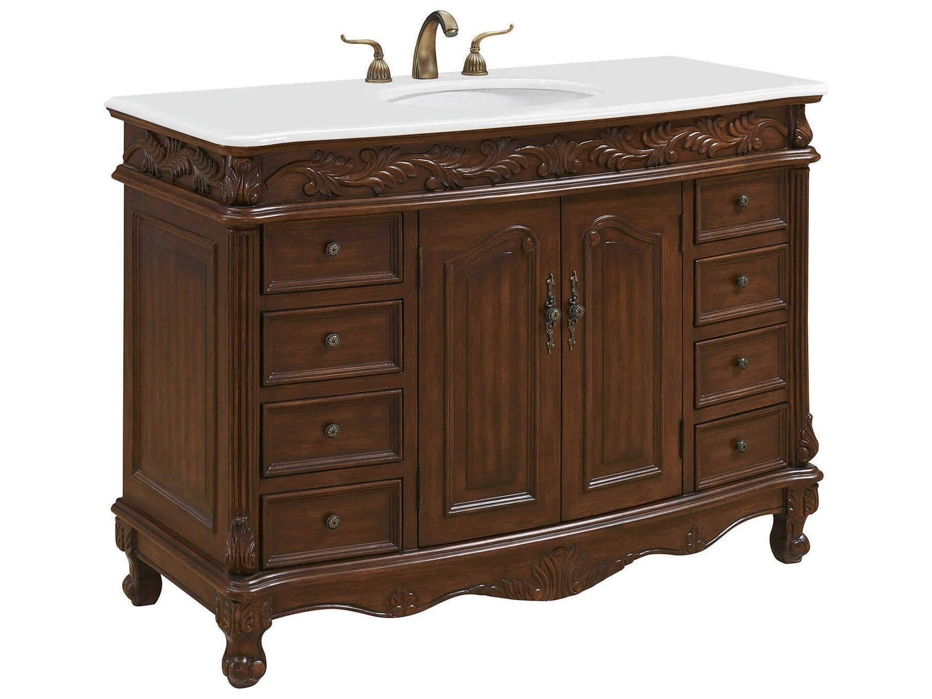 Elegant Lighting Bordeaux Brown 48" Vanity