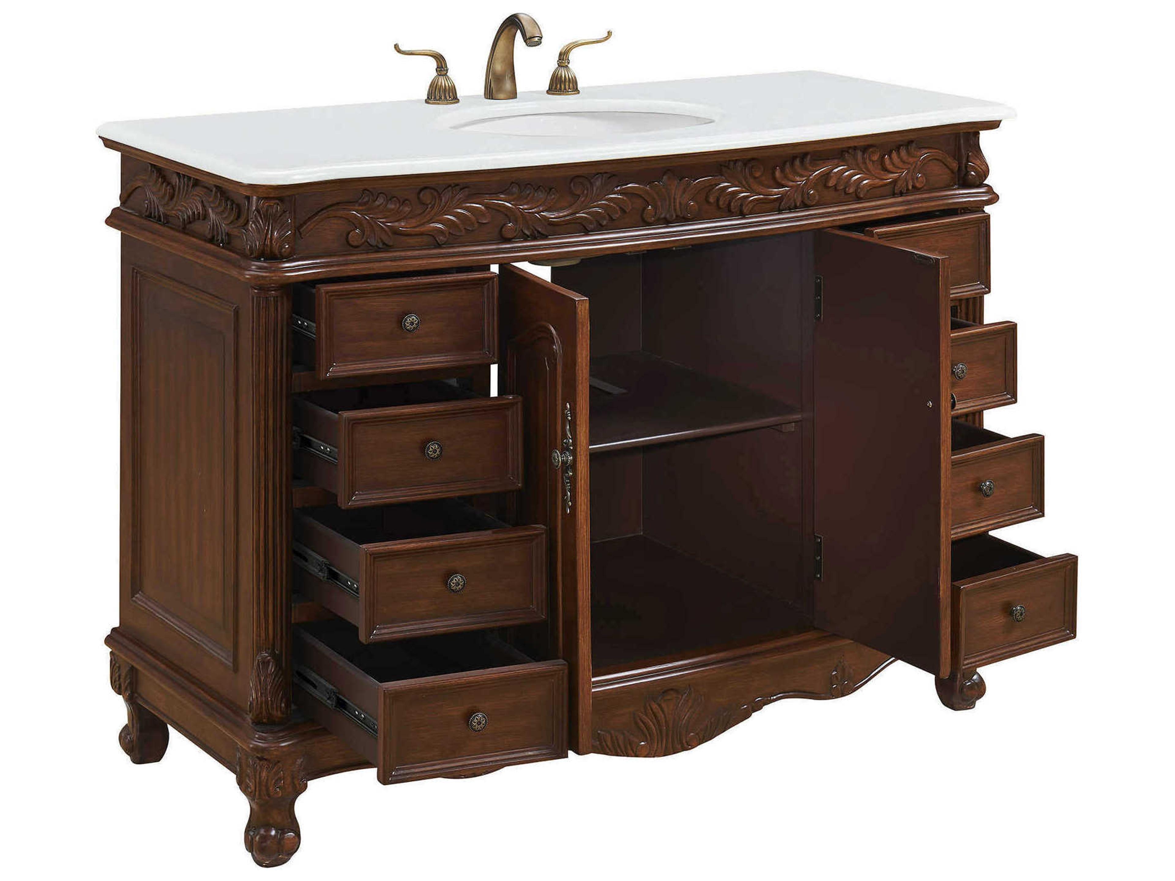 Elegant Lighting Bordeaux Brown 48" Vanity