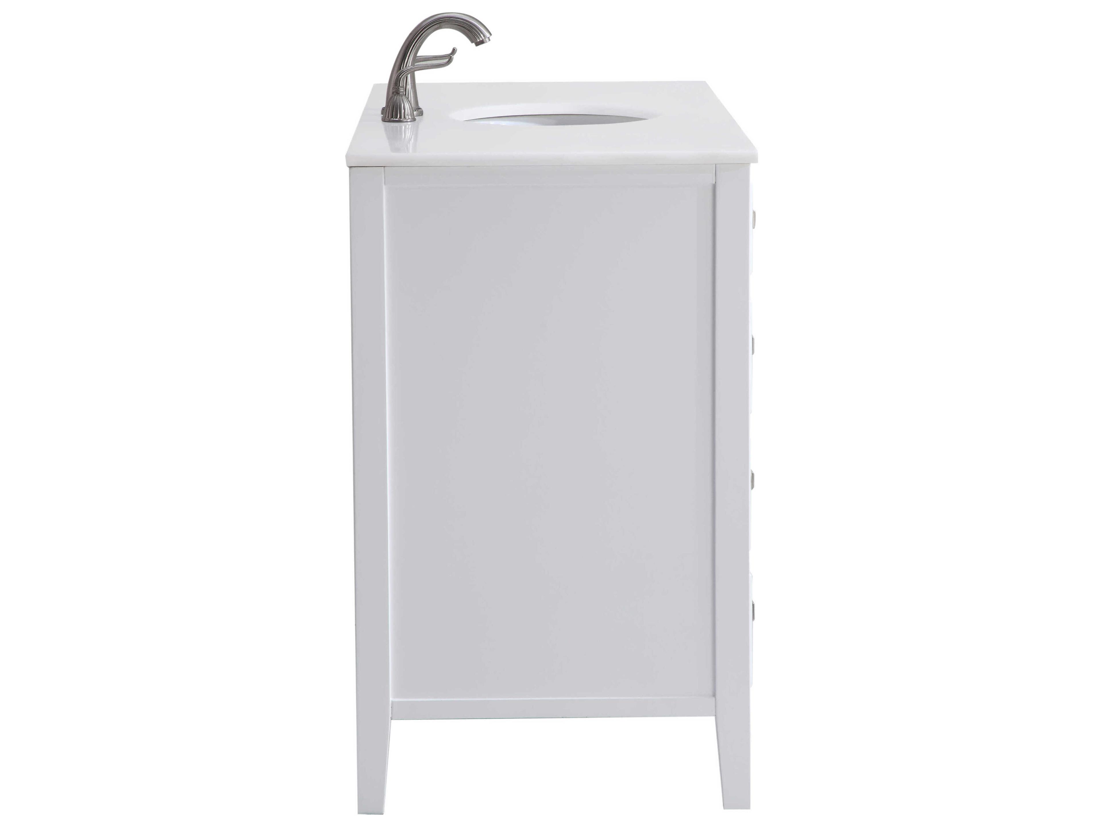 Elegant Lighting Cape Cod Antique White 48" Vanity