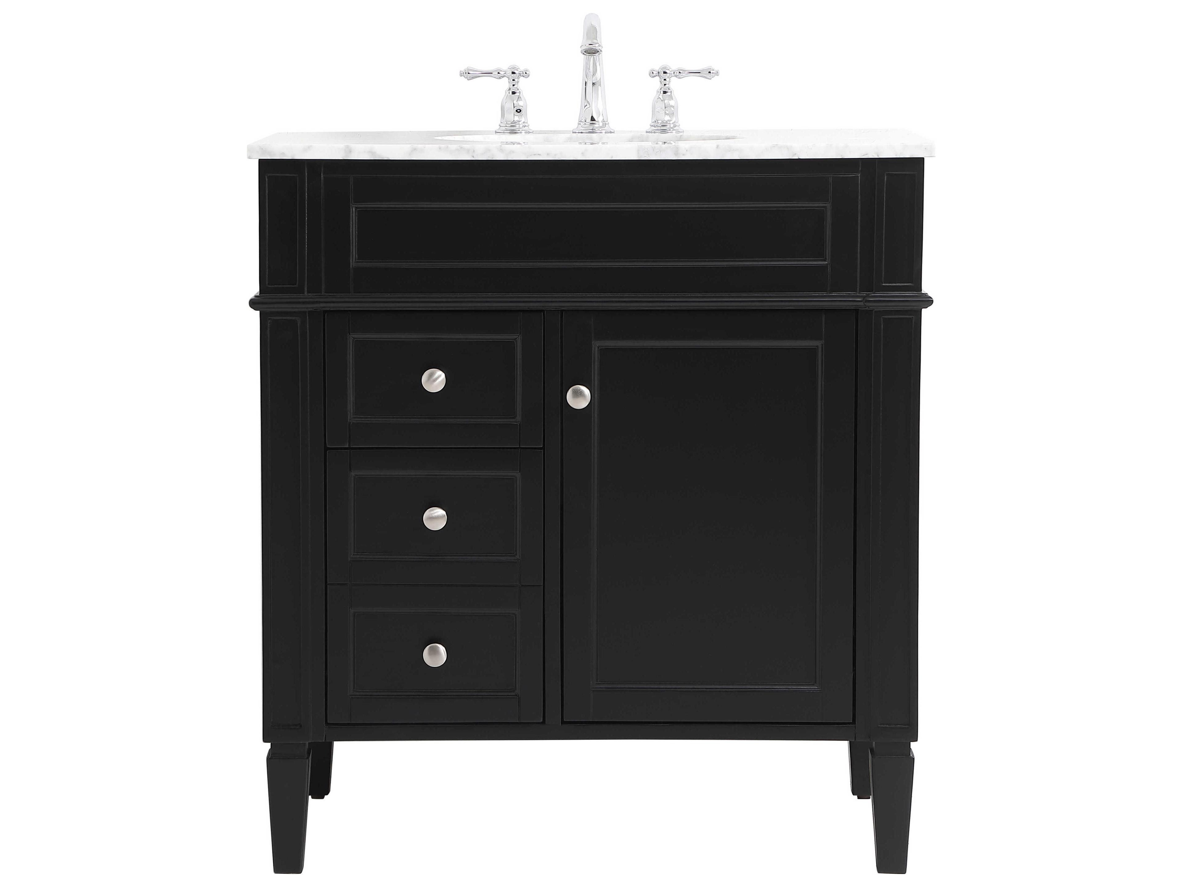 Elegant Lighting Park Avenue Black 32" Vanity