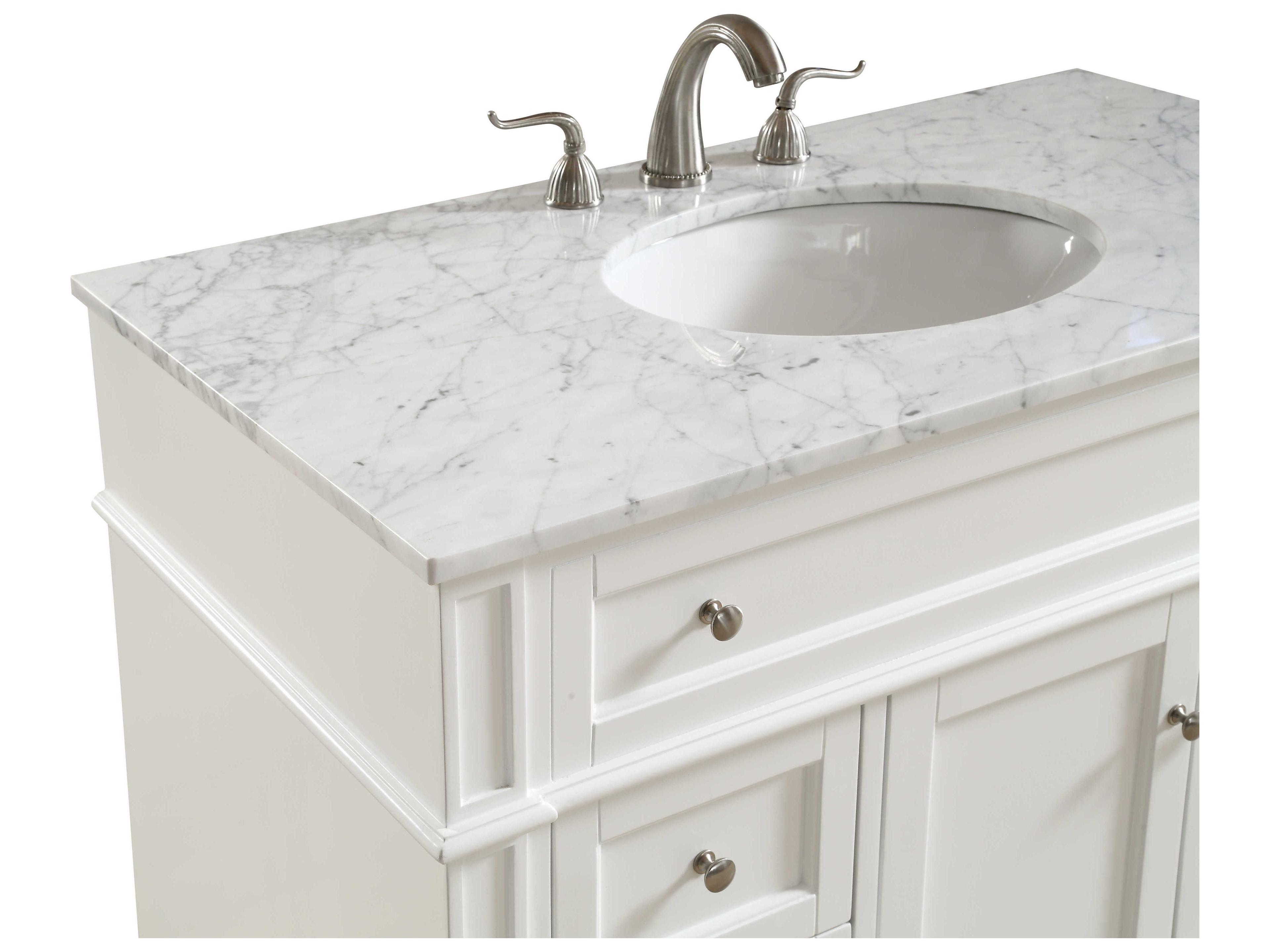 Elegant Lighting Park Avenue White 40" Vanity