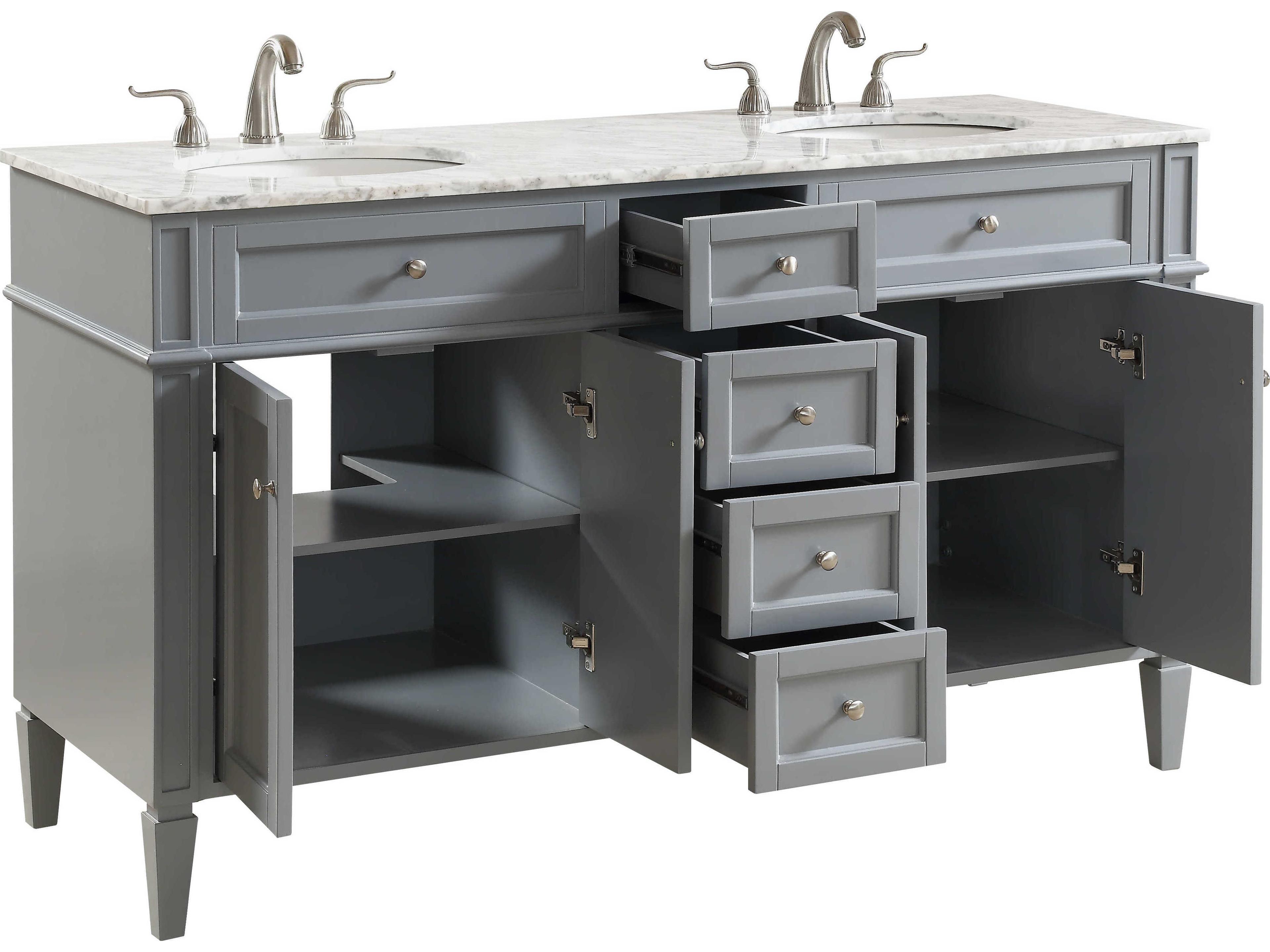 Elegant Lighting Park Avenue Grey 60" Vanity