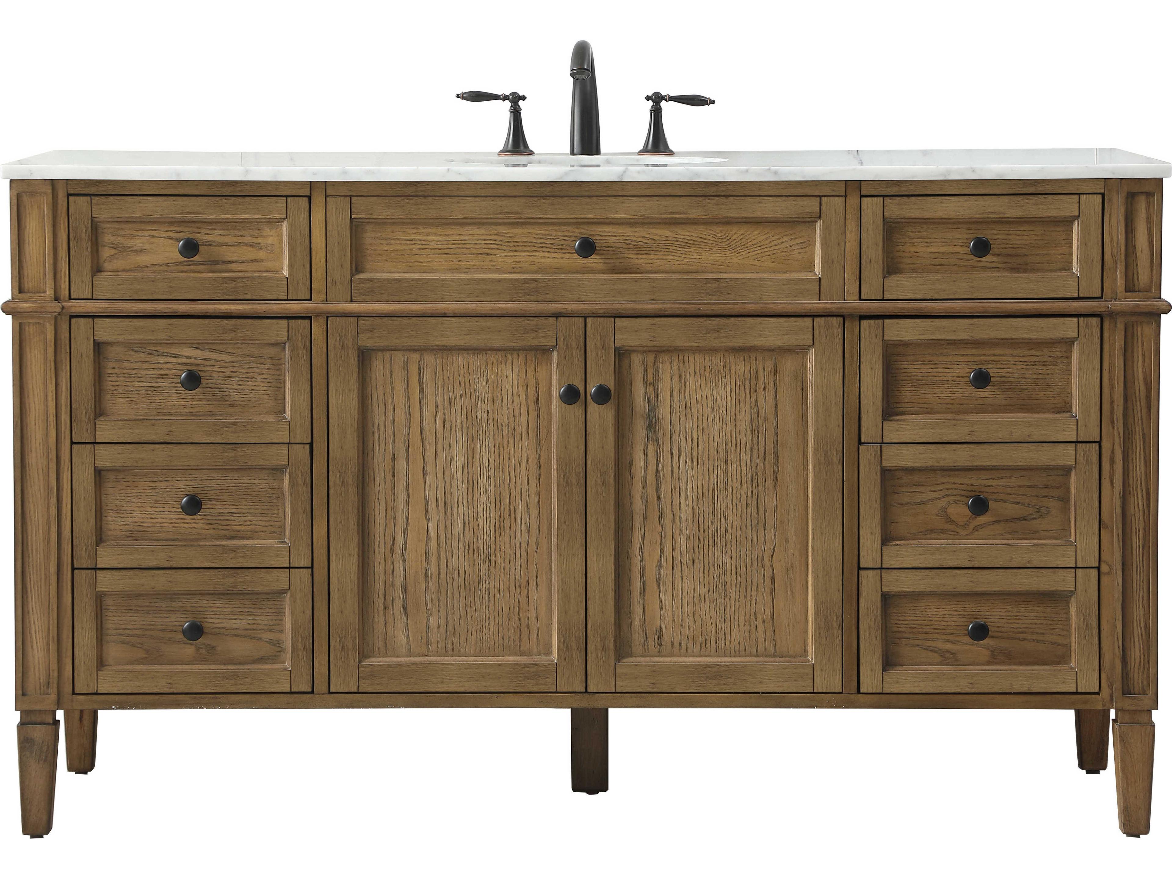 Park Avenue 60 Inch Single Bathroom Vanity Driftwood
