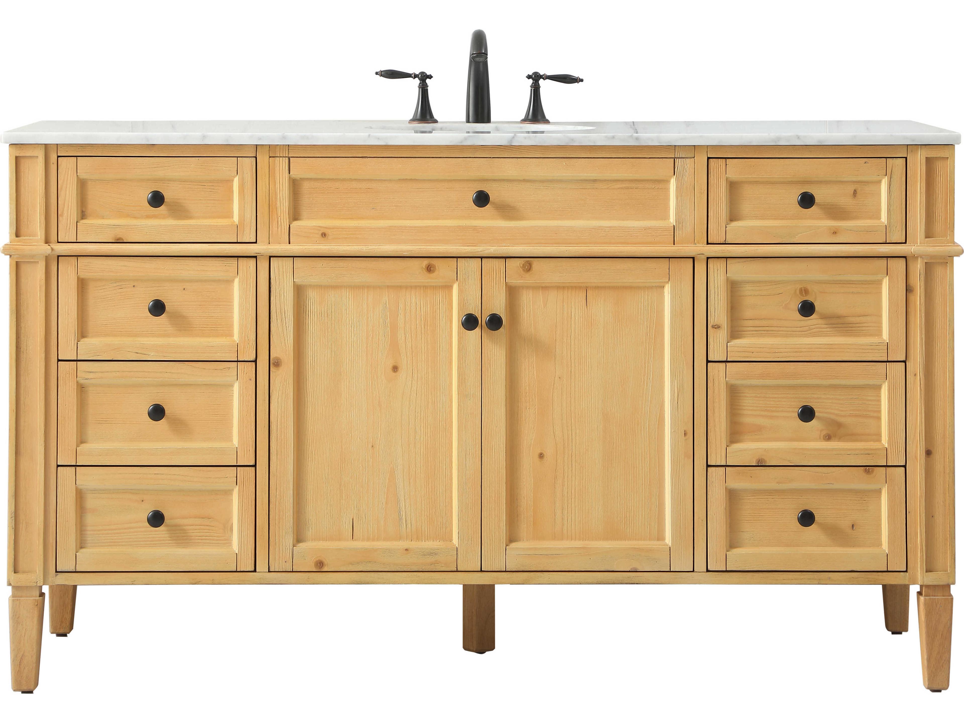 Park Avenue Natural Wood 60" Vanity